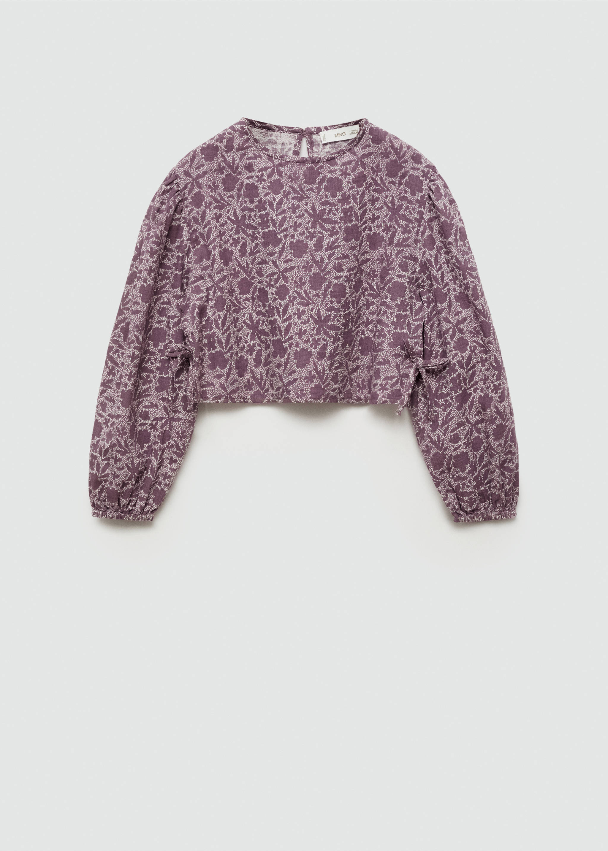 Floral print blouse - Article without model, Maroon. Ref: 77014797-00.