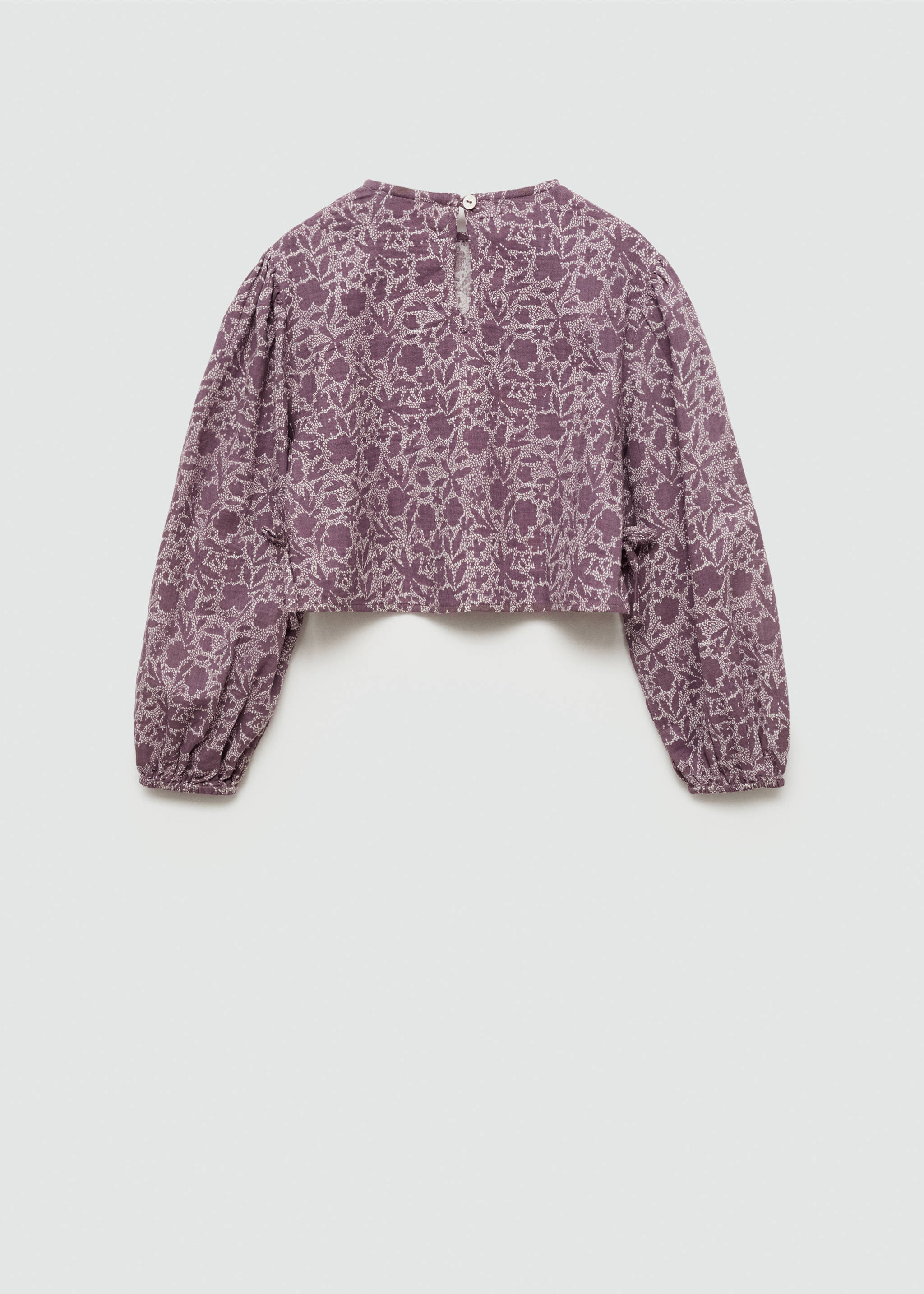Floral print blouse - Reverse of the article, Maroon. Ref: 77014797-00.