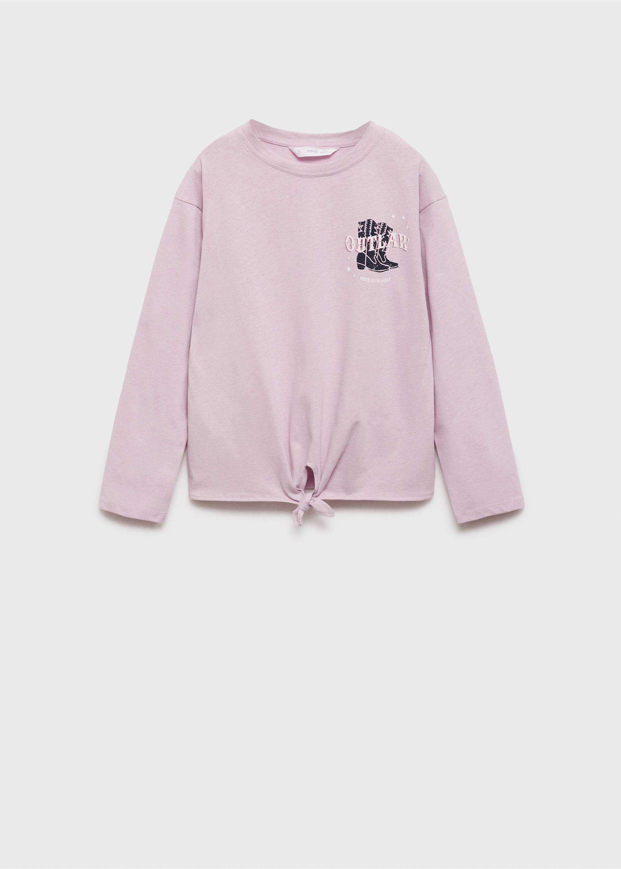 Printed cotton-blend t-shirt - Article without model, Light/Pastel Purple. Ref: 77014800-00.