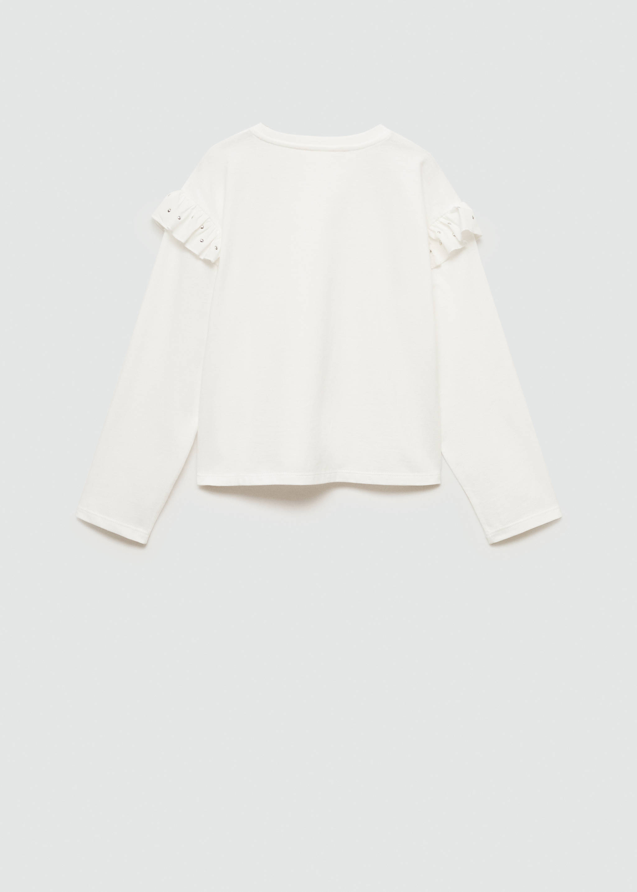 T-shirt with studded ruffles - Reverse of the article