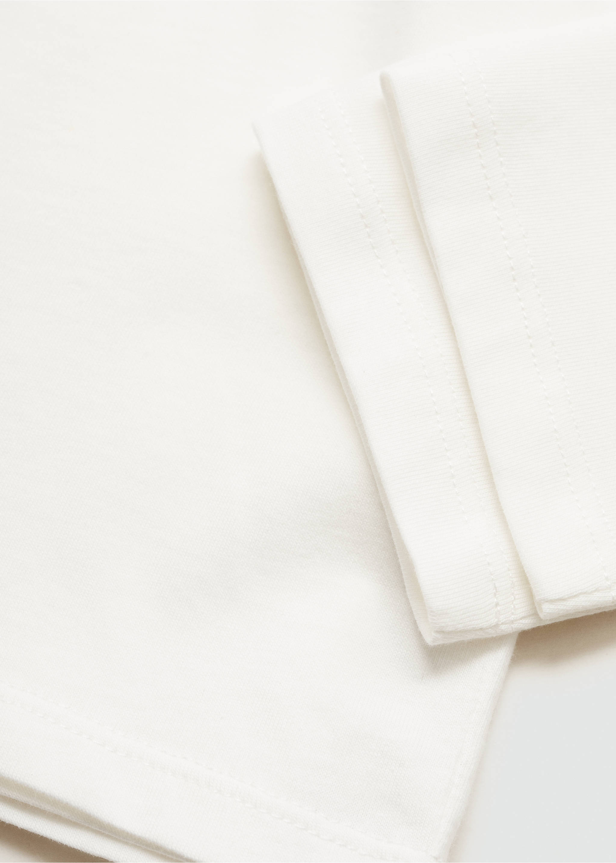 T-shirt with studded ruffles - Details of the article 0, Off White. Ref: 77014801-00.