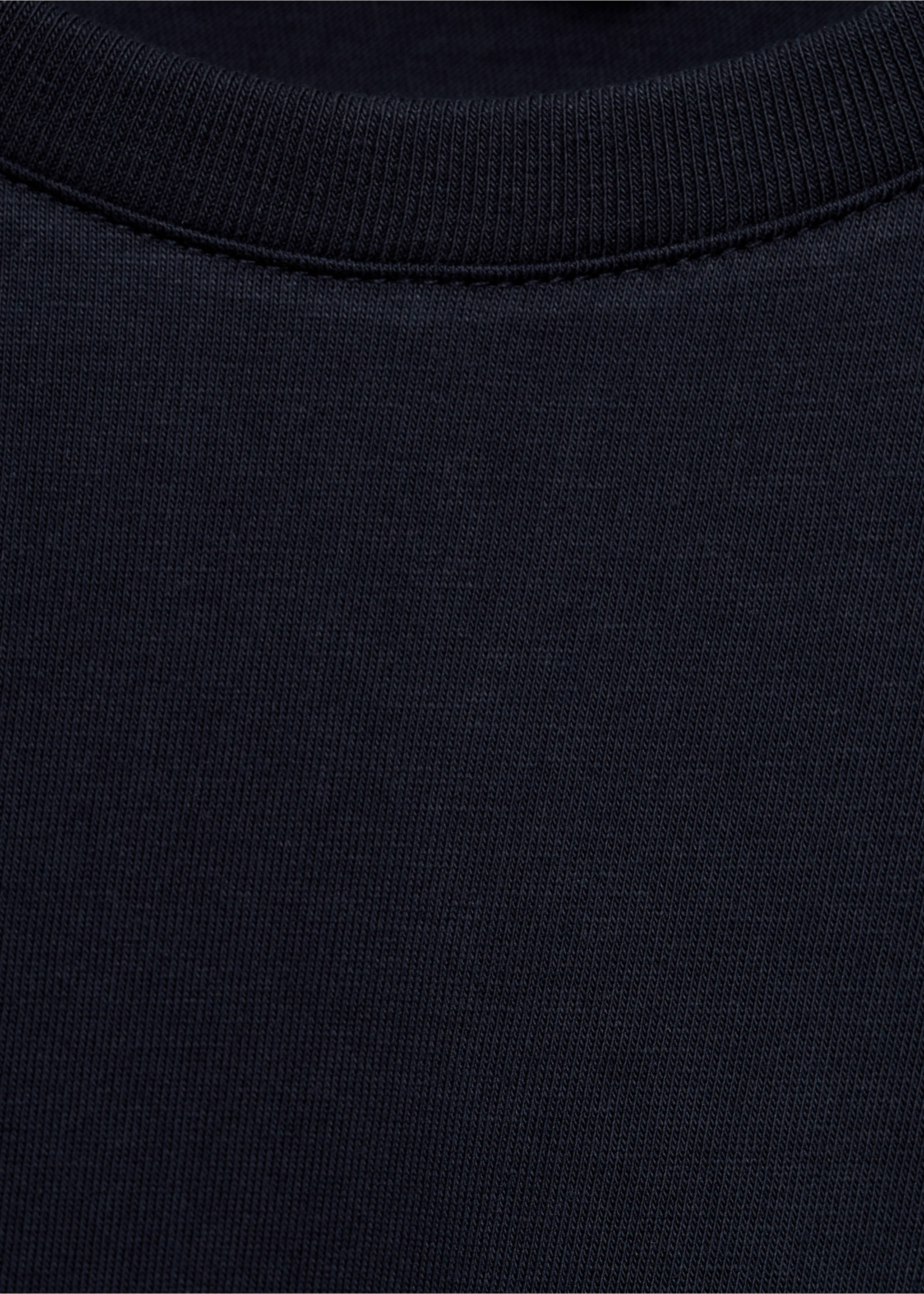 T-shirt with studded ruffles - Details of the article 8, Dark Navy. Ref: 77014801-00.