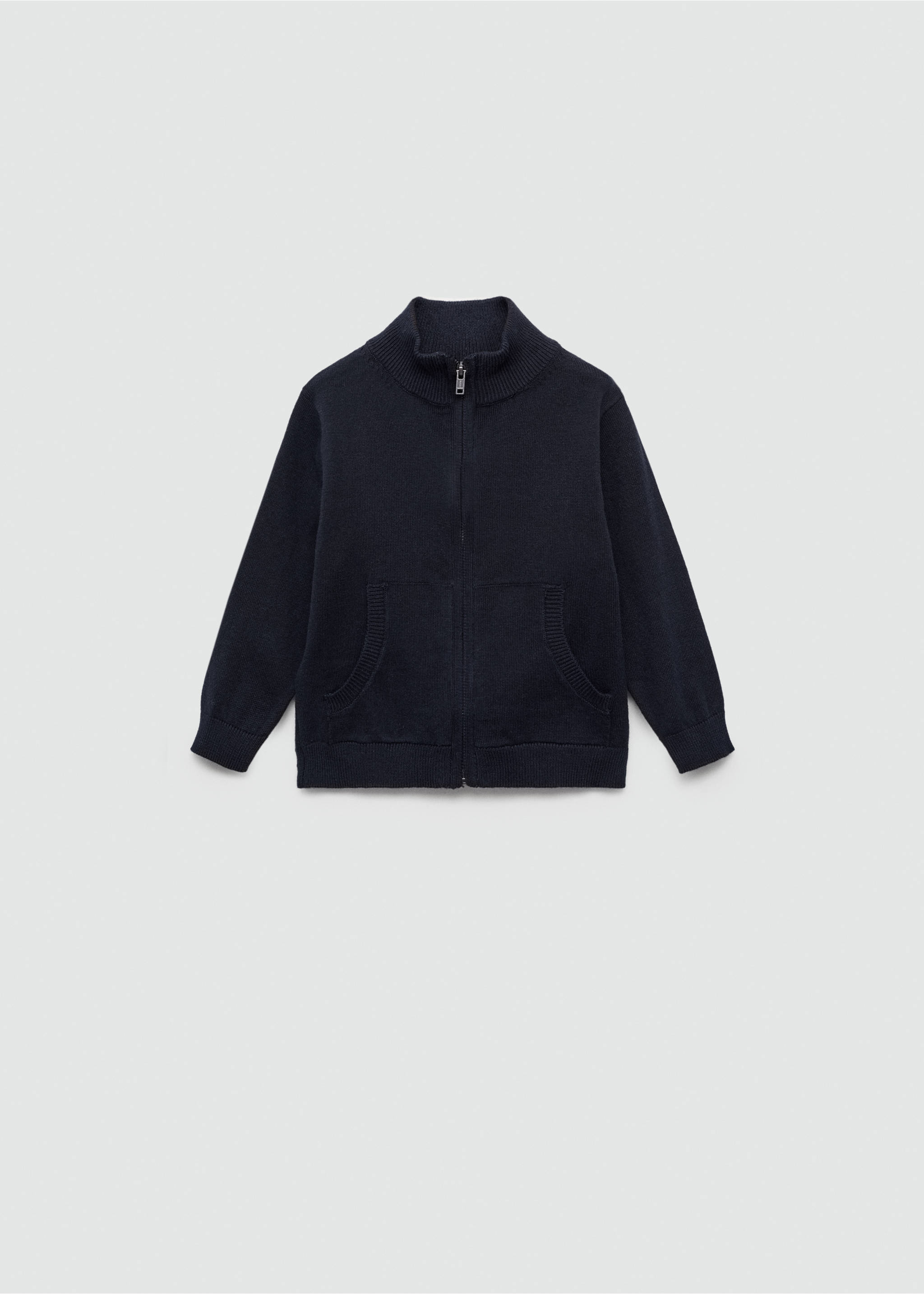 Cardigan zippé - Article sans modèle, Bleu marine foncé. Ref: 77015147-00.