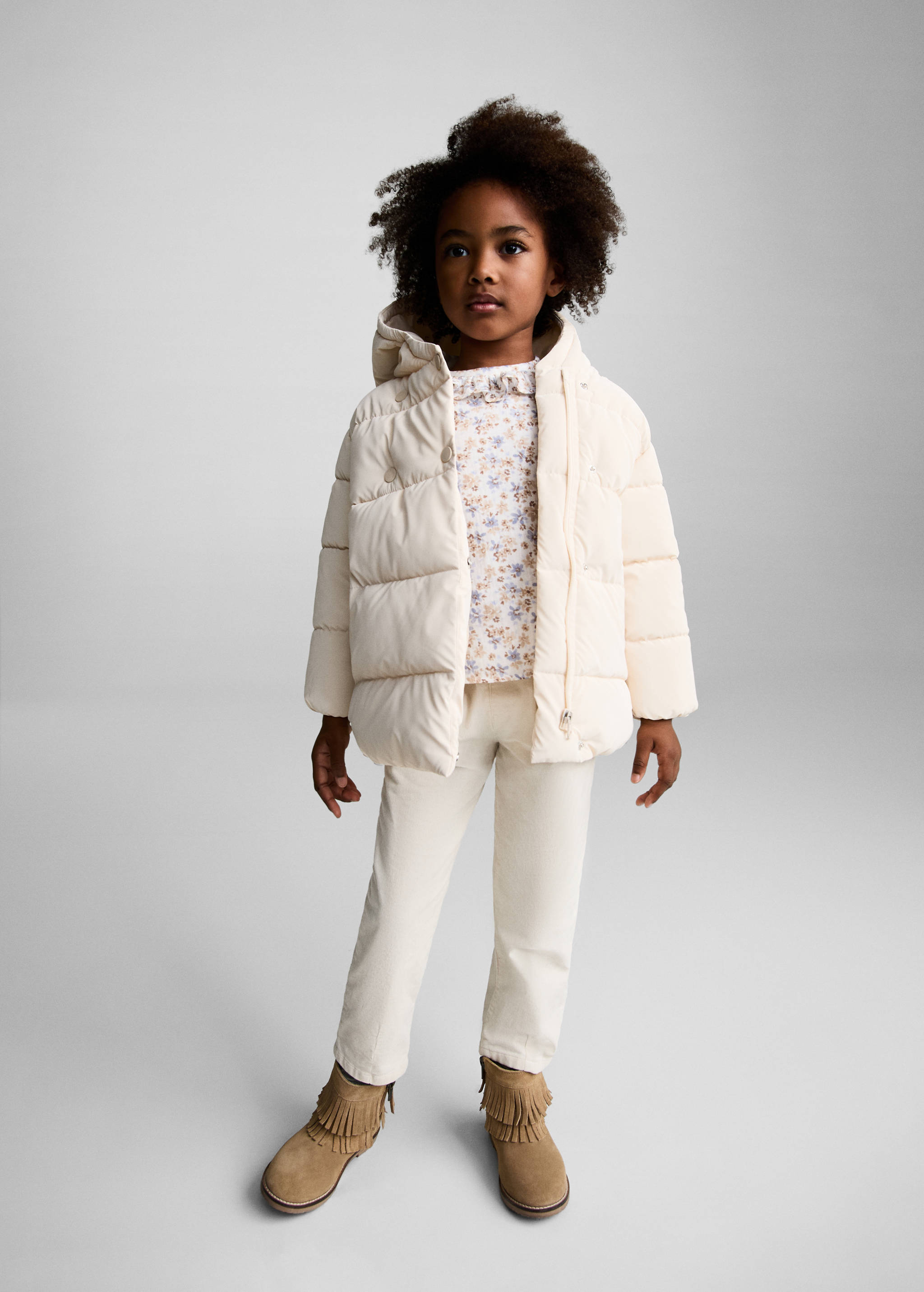 Steppanorak mit Innenfutter aus Plüsch - Allgemeine Ansicht