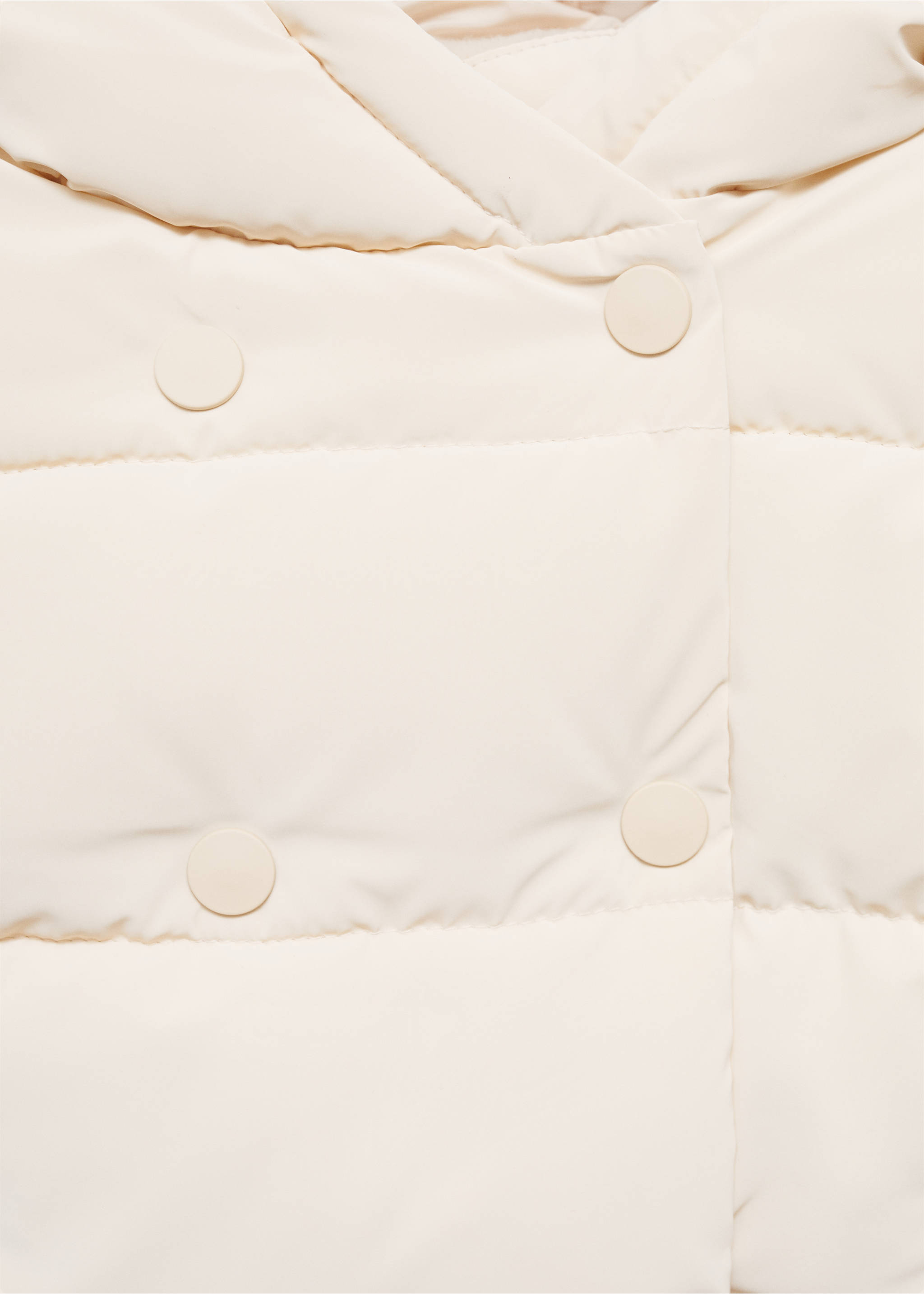 Steppanorak mit Innenfutter aus Plüsch - Detail des Artikels 8, Ecru. Ref: 77015149-00.