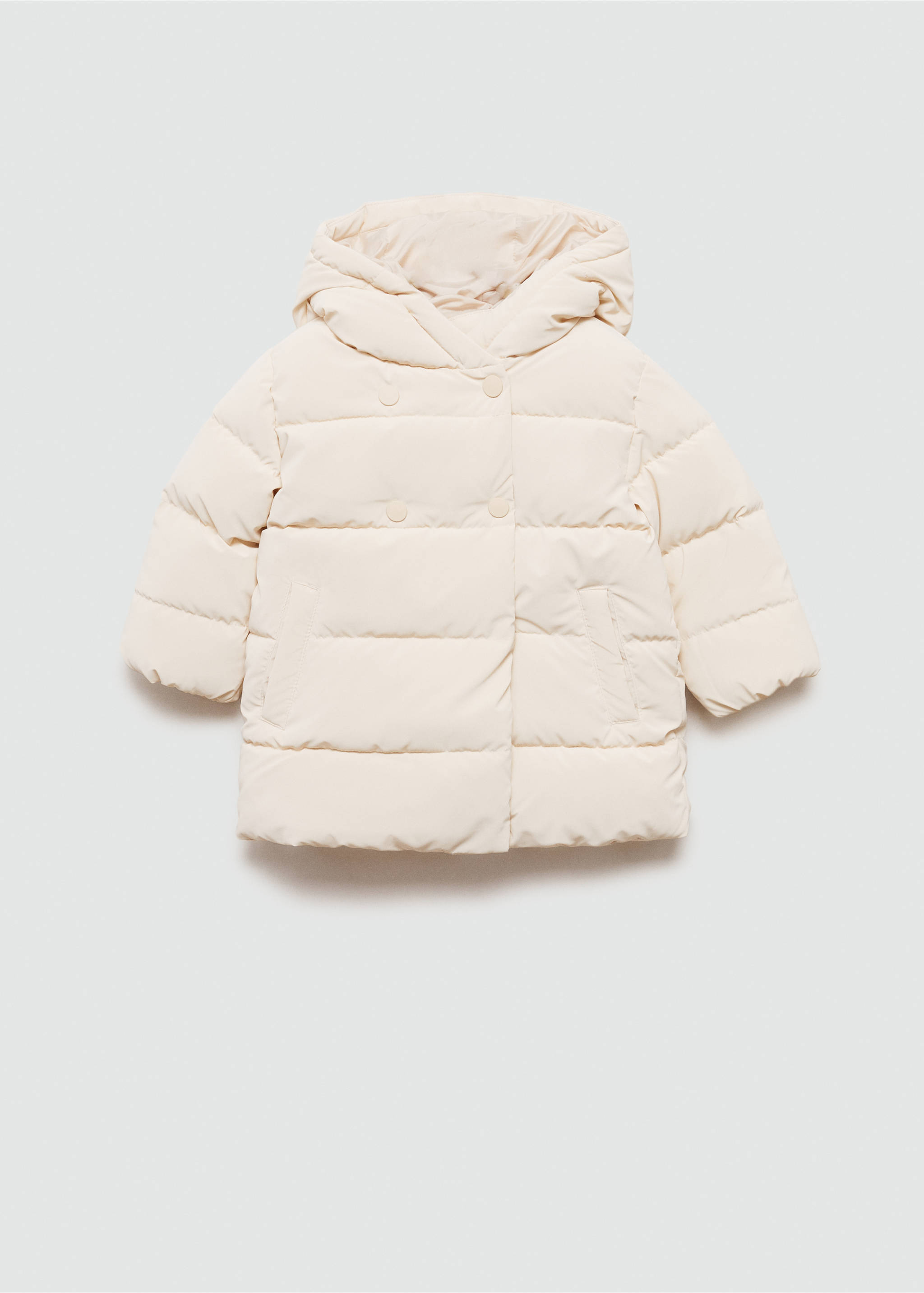 Shearling fôr polstret anorakk - Artikkel uten modell, Ecru. Ref: 77015149-00.