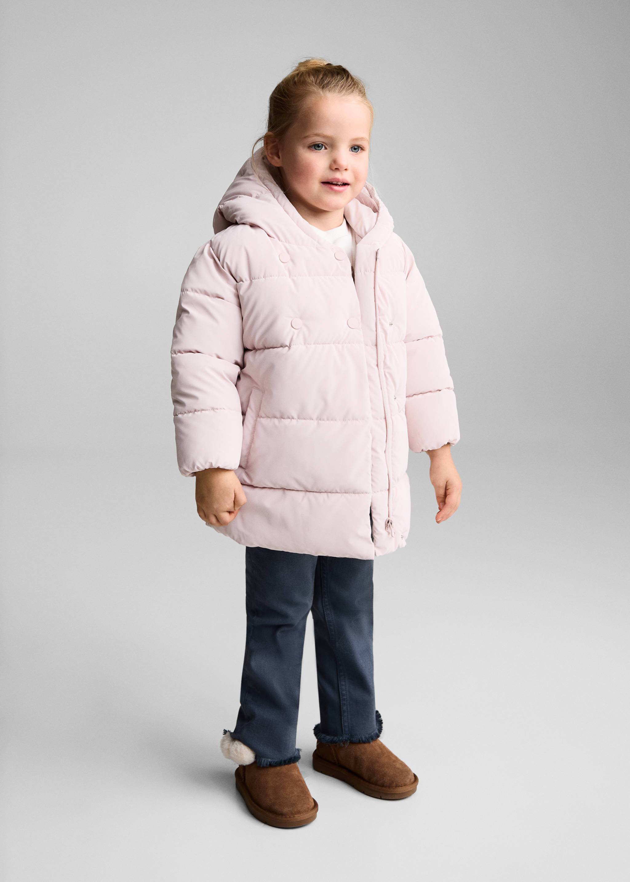 Steppanorak mit Innenfutter aus Plüsch - Allgemeine Ansicht