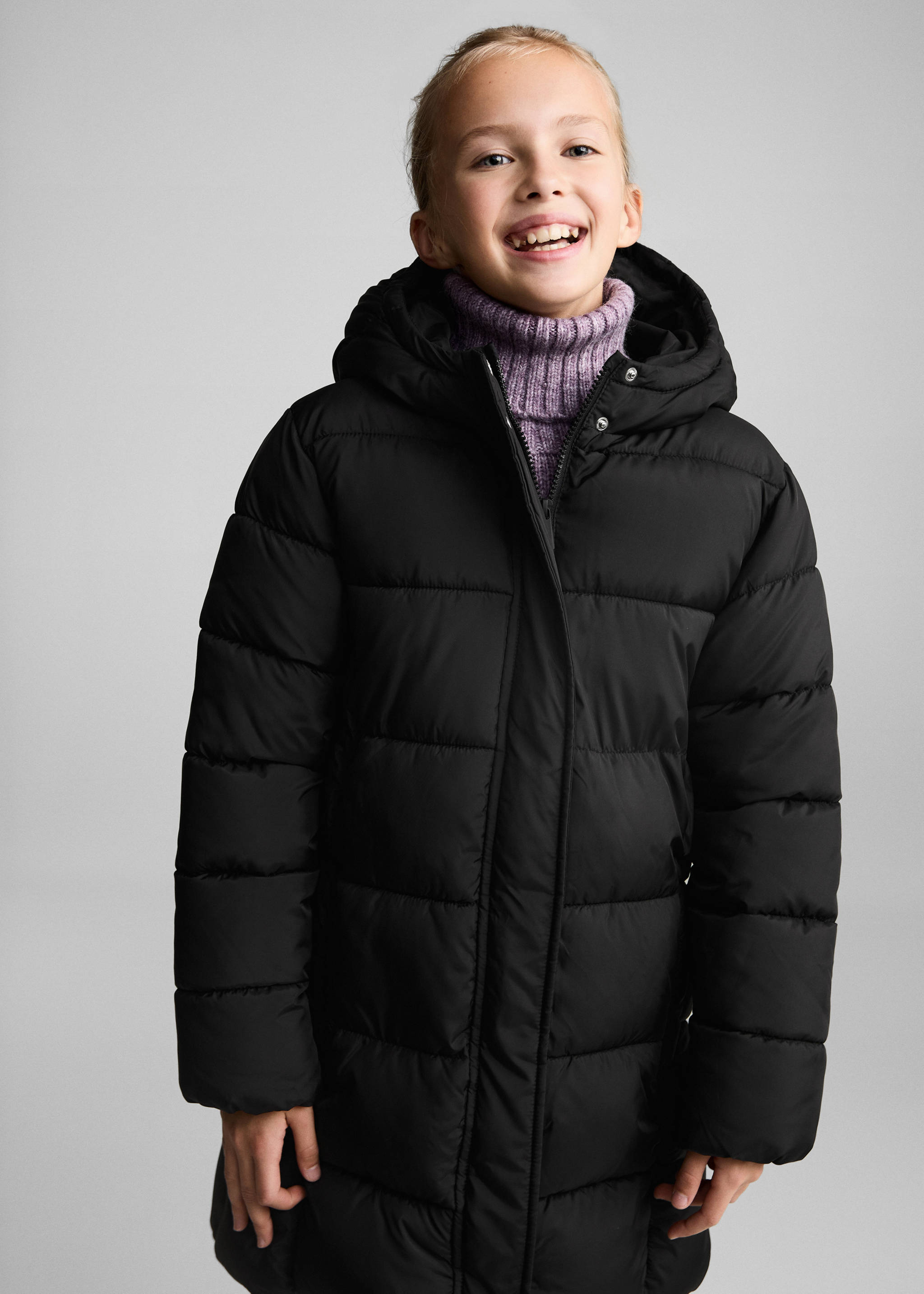 Hood puffer coat - Medium plane