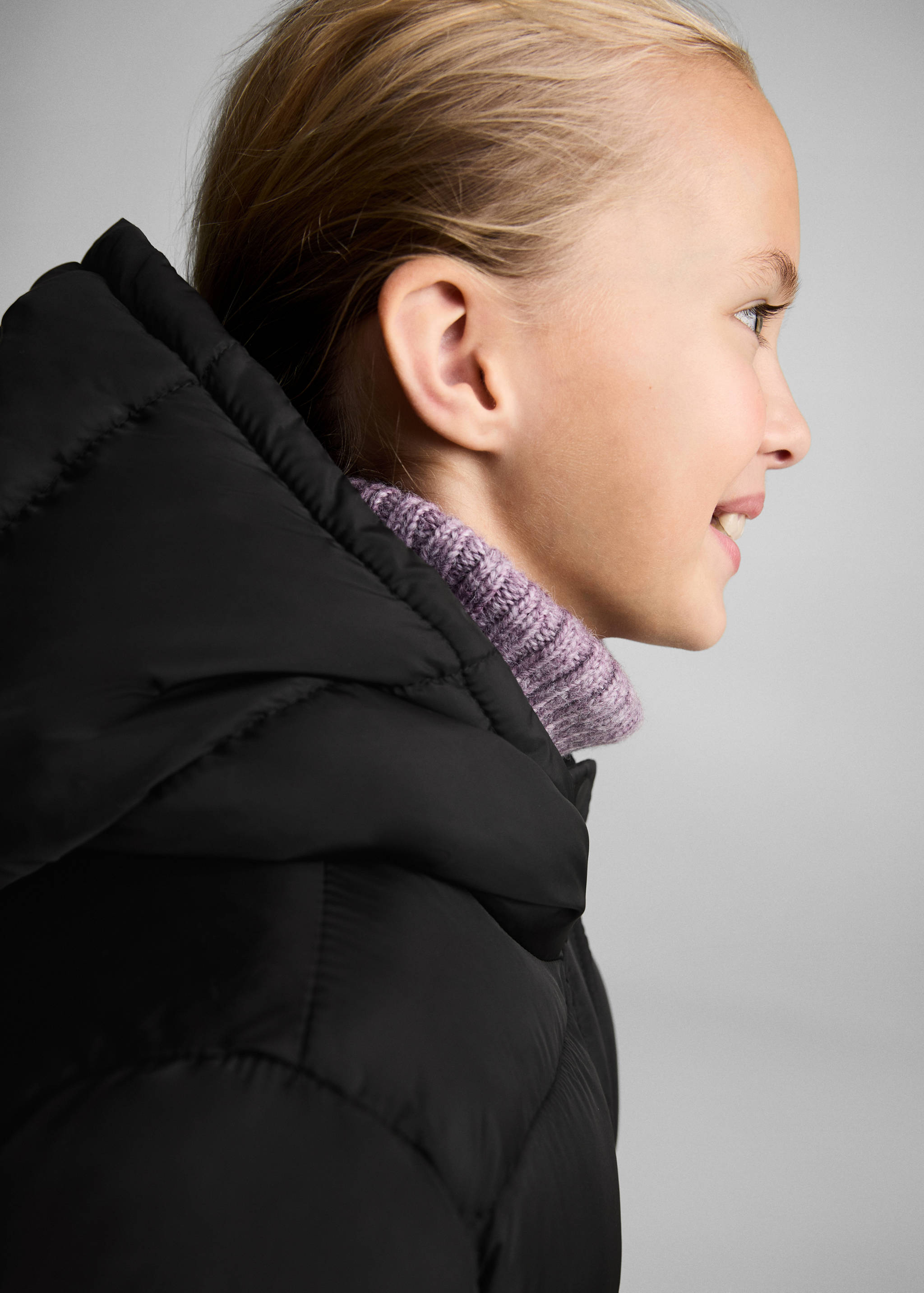 Hood puffer coat - Details of the article 1