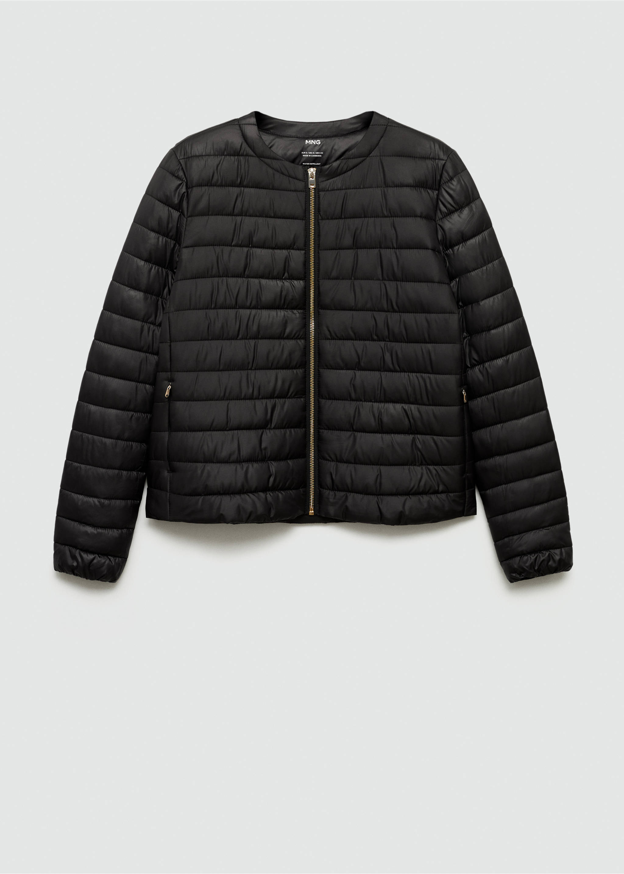 Pocket quilted jacket - Article without model, Black. Ref: 77015636-00.