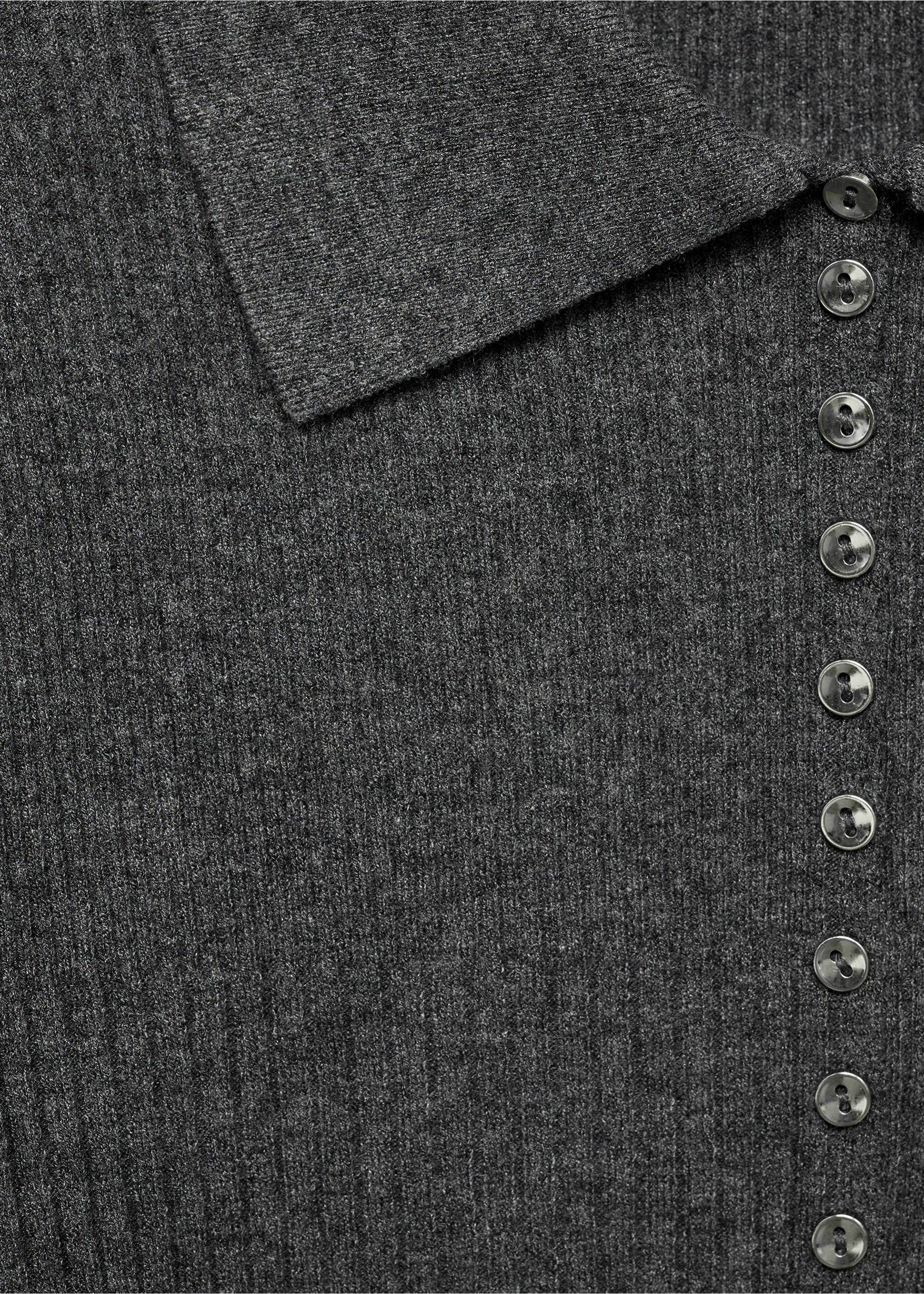 Dekorativa knappar tröja - Detaljer om artikeln 8, Mörk Heather grå. Ref: 77015643-00.