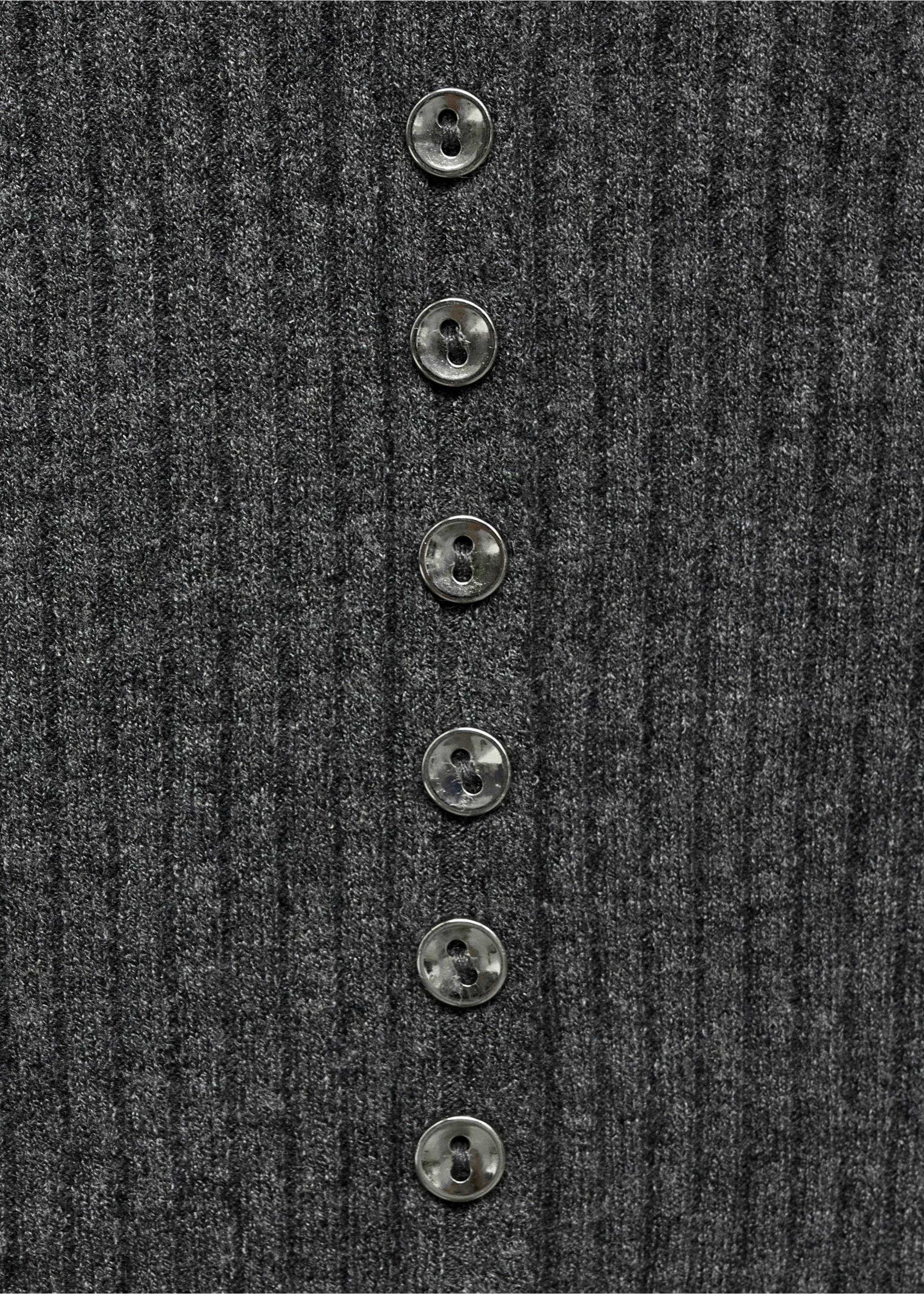 Dekorativa knappar tröja - Detaljer om artikeln 0, Mörk Heather grå. Ref: 77015643-00.