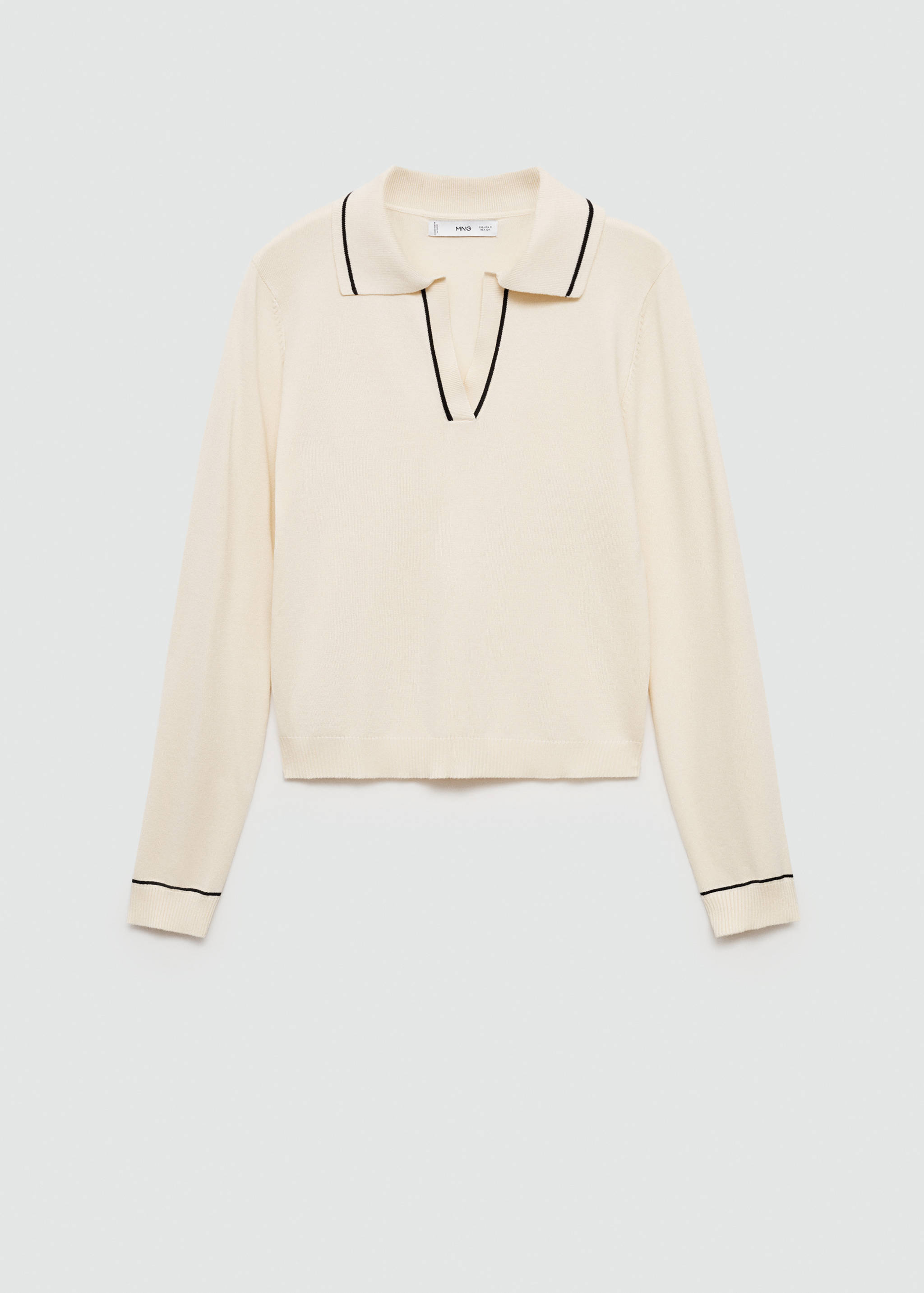 Stickad tröja polokrage - Artikel utan modell