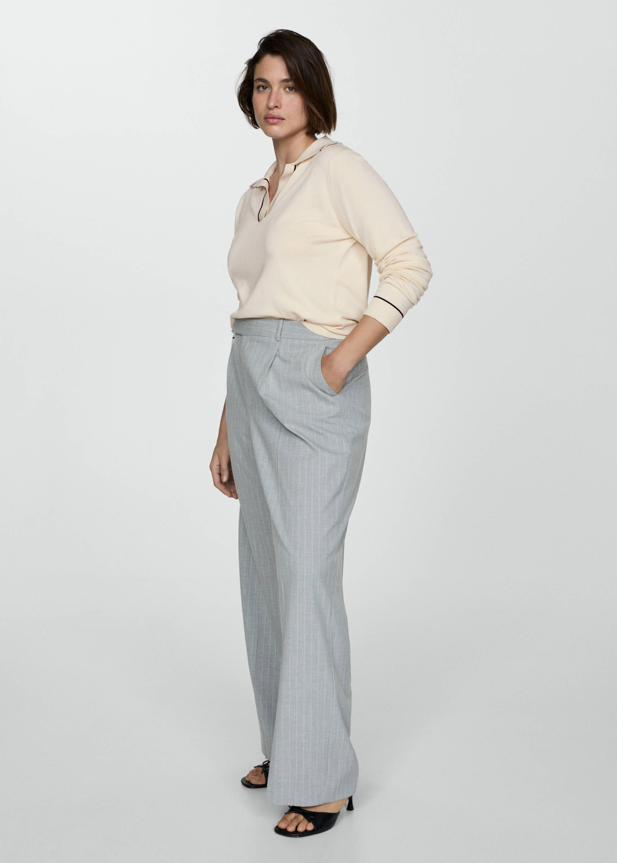 Stickad tröja polokrage - Detaljer om artikeln 3