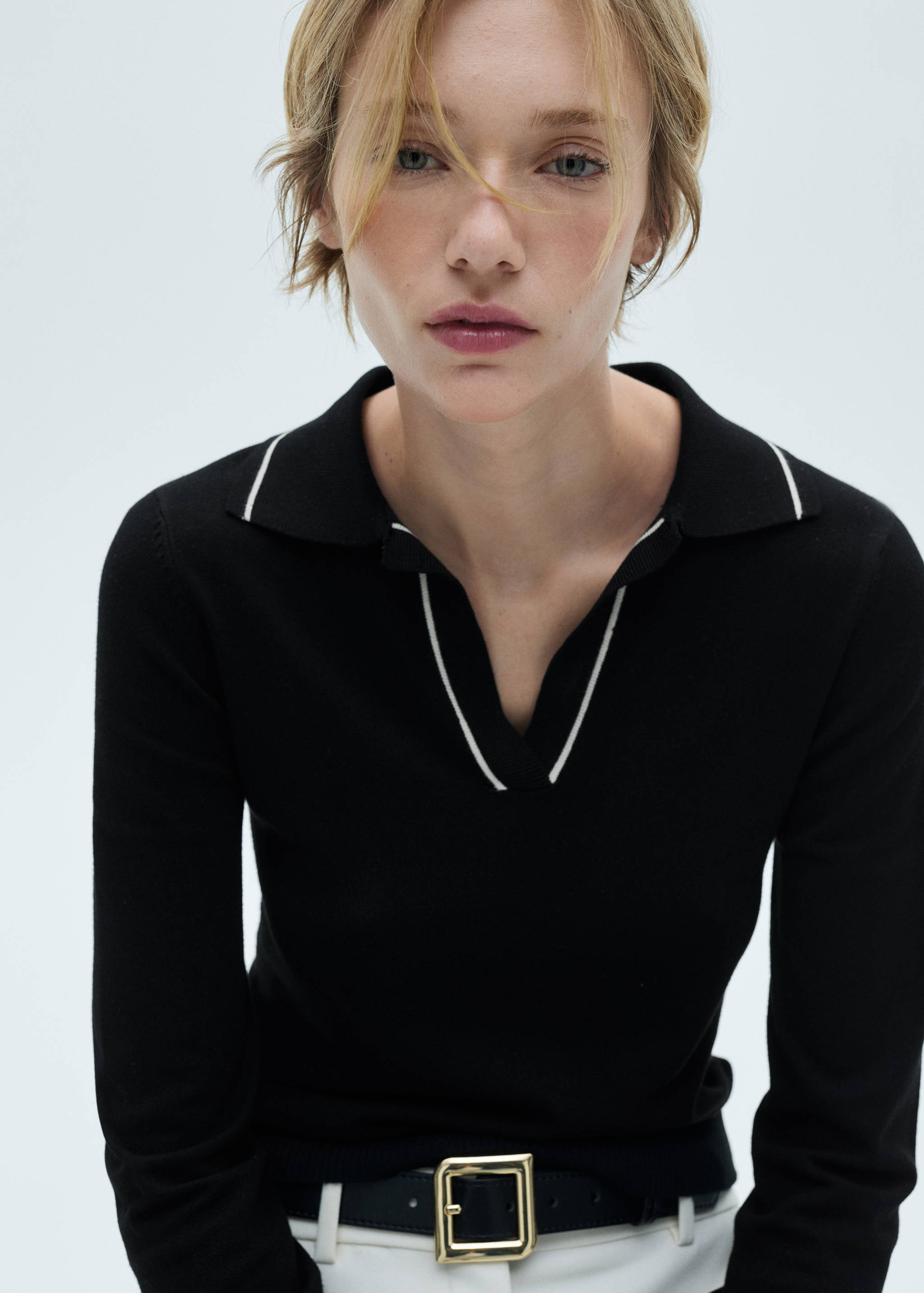 Stickad tröja polokrage - Detaljer om artikeln 2