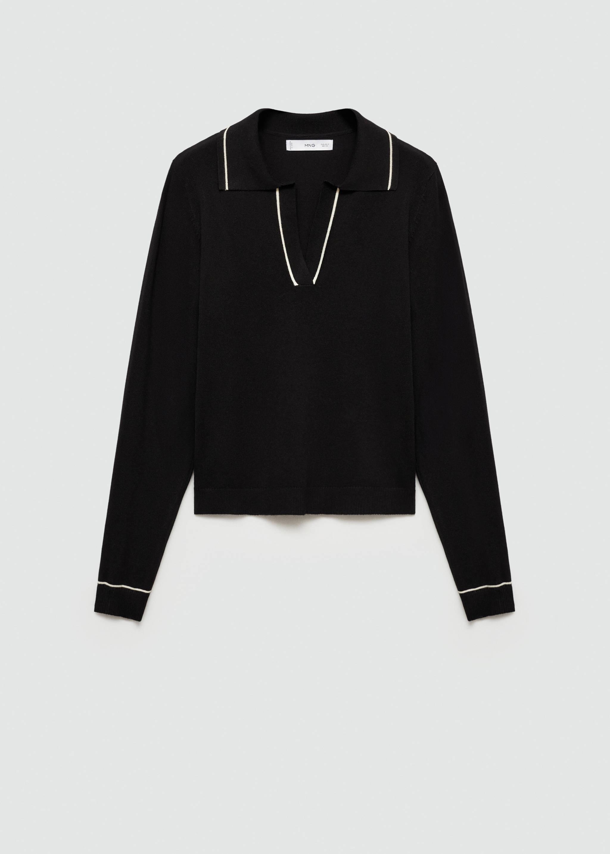 Stickad tröja polokrage - Artikel utan modell