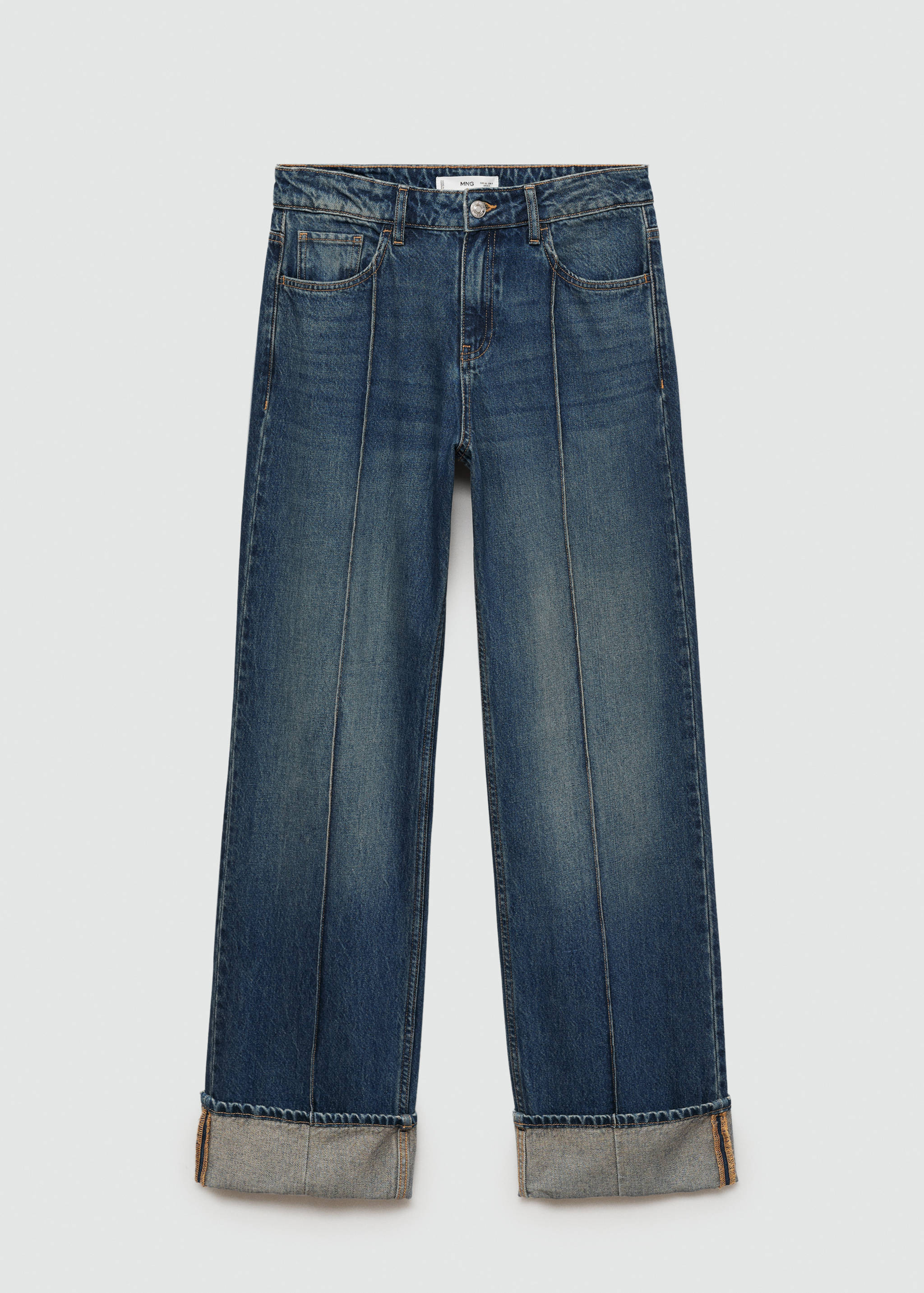 High-waist straight-fit jeans - Artikel zonder model