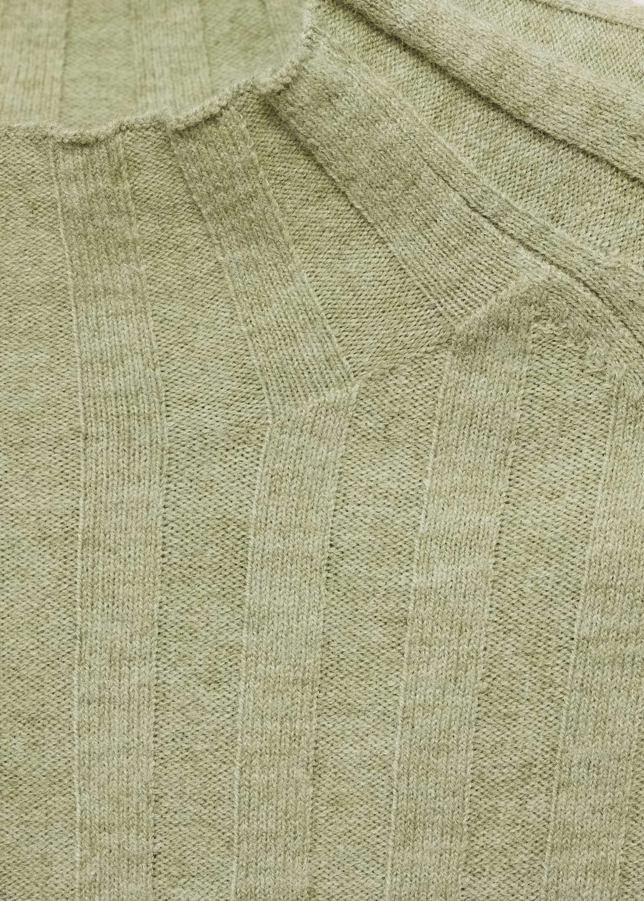 Ribbed sweater with perkins neck - Details of the article 8