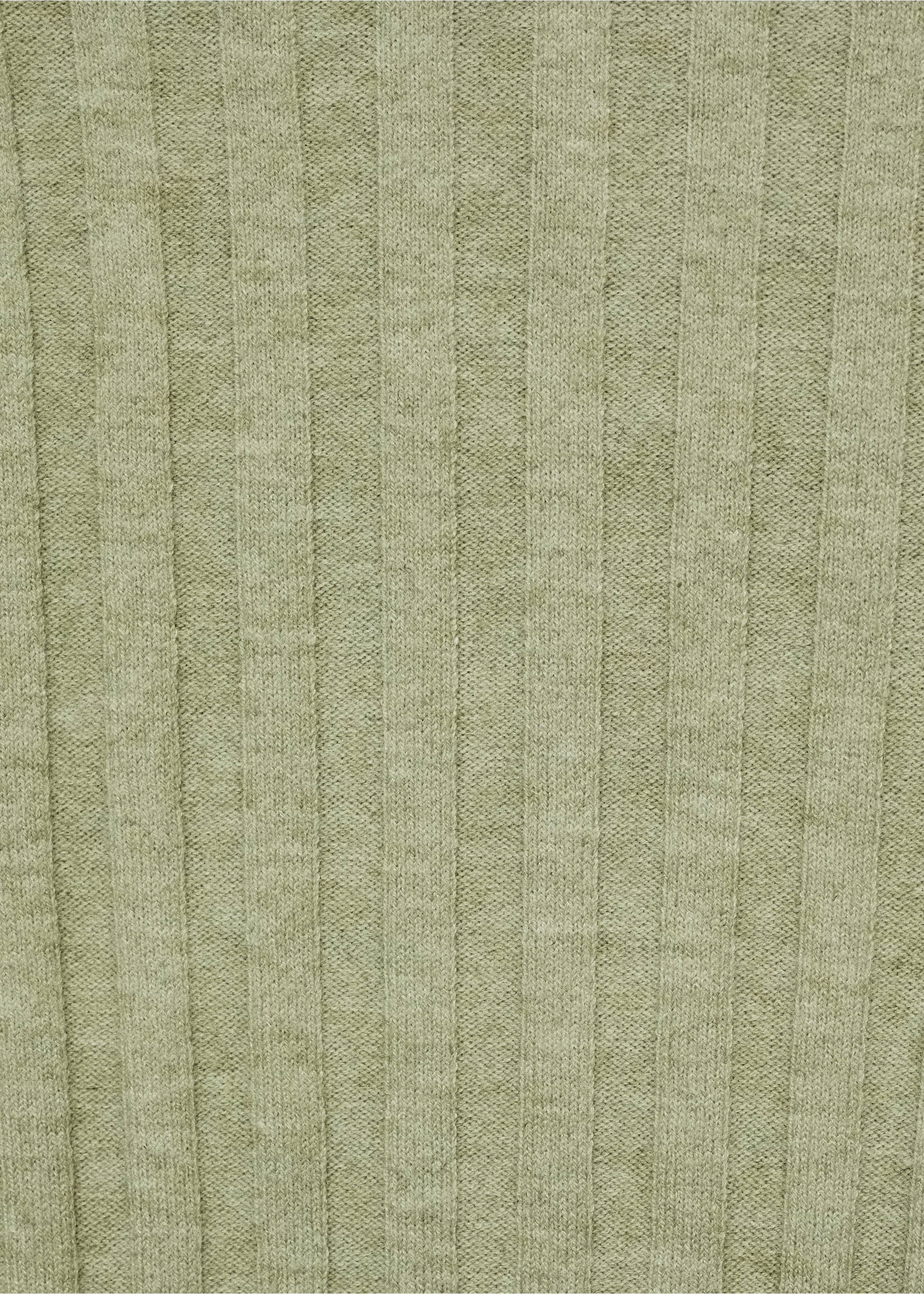 Ribbed sweater with perkins neck - Details of the article 0, Pastel Green. Ref: 77015651-00.
