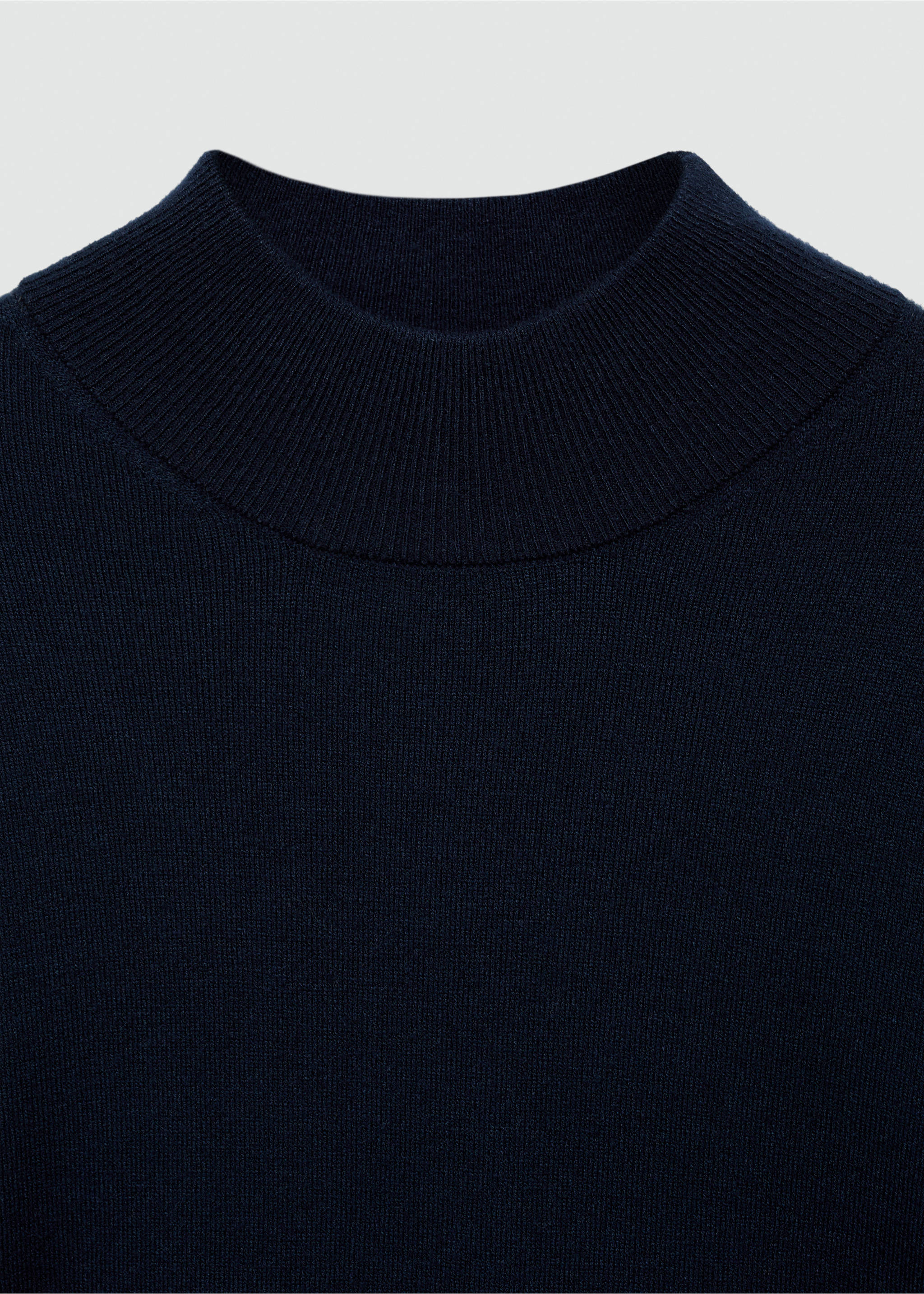 Pull-over maille col montant - Détail de l'article 8, Bleu marine foncé. Ref: 77015653-00.
