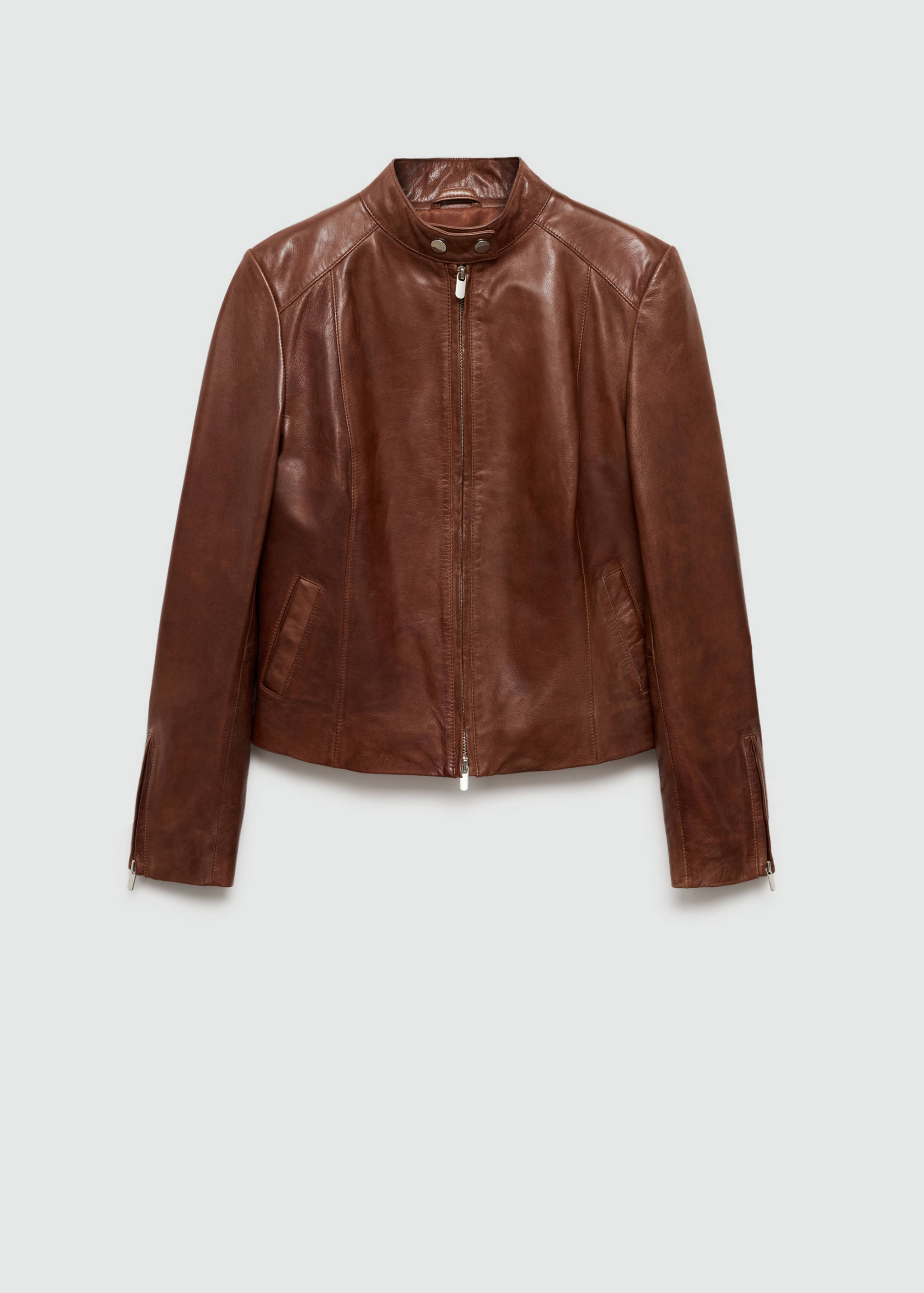 Leather zipper jacket - Article without model