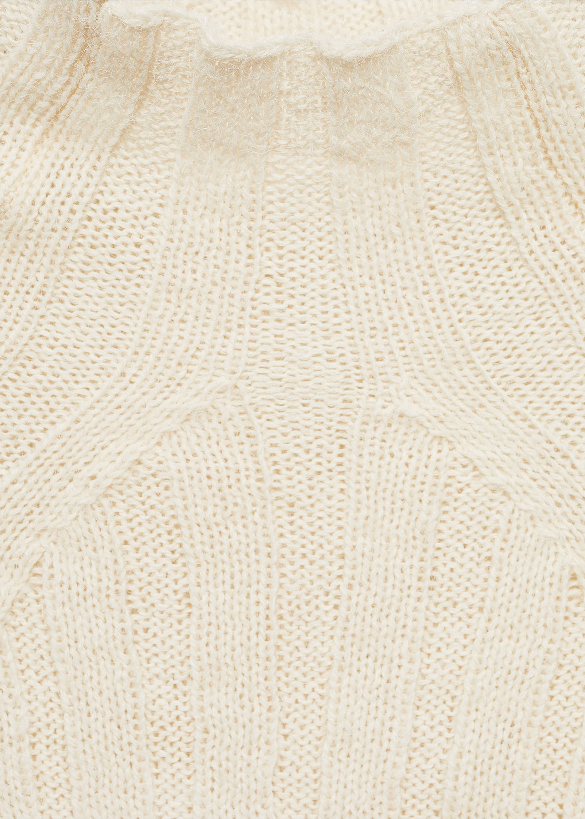 Pull-over maille côtelée lâche - Détail de l'article 8, Écru. Ref: 77015667-00.