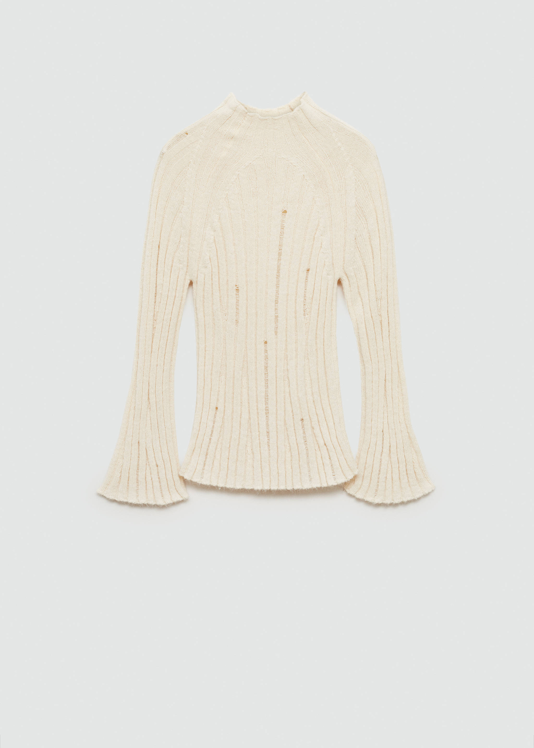 Locker gewebter Rippstrickpullover - Artikel ohne Model