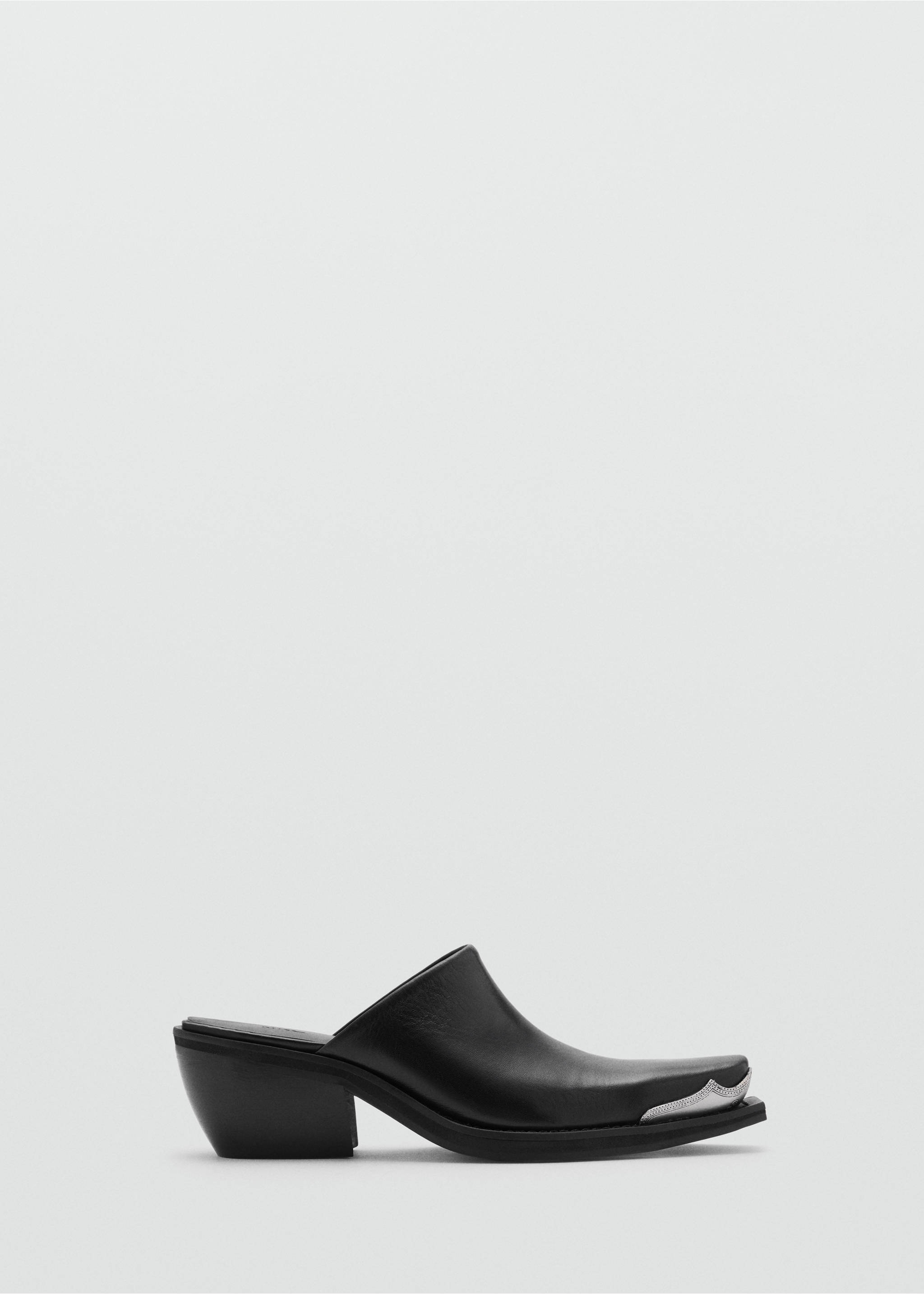 Leather shoes with metallic toe - Article without model, Black. Ref: 77015668-00.