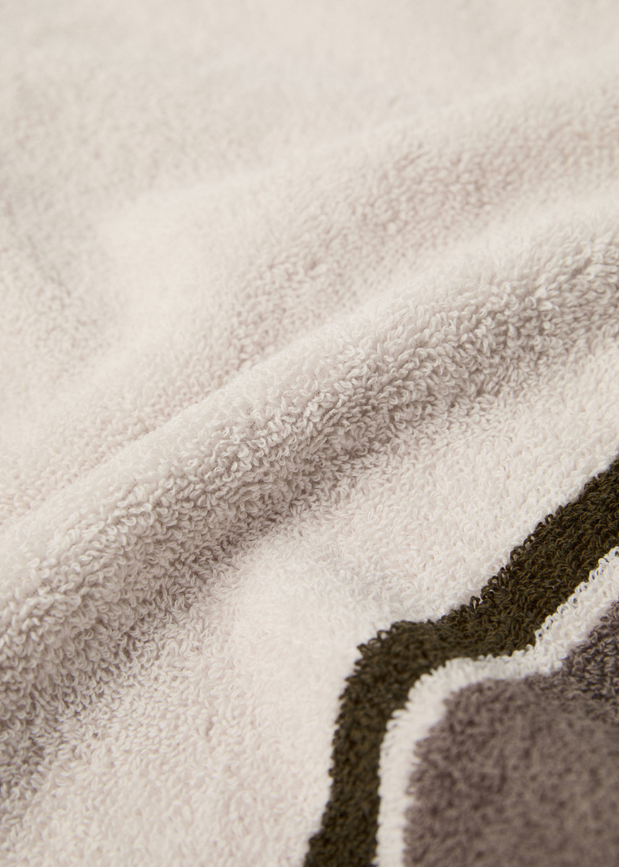 Striped 100% cotton face towel 30x50cm - Details of the article 3
