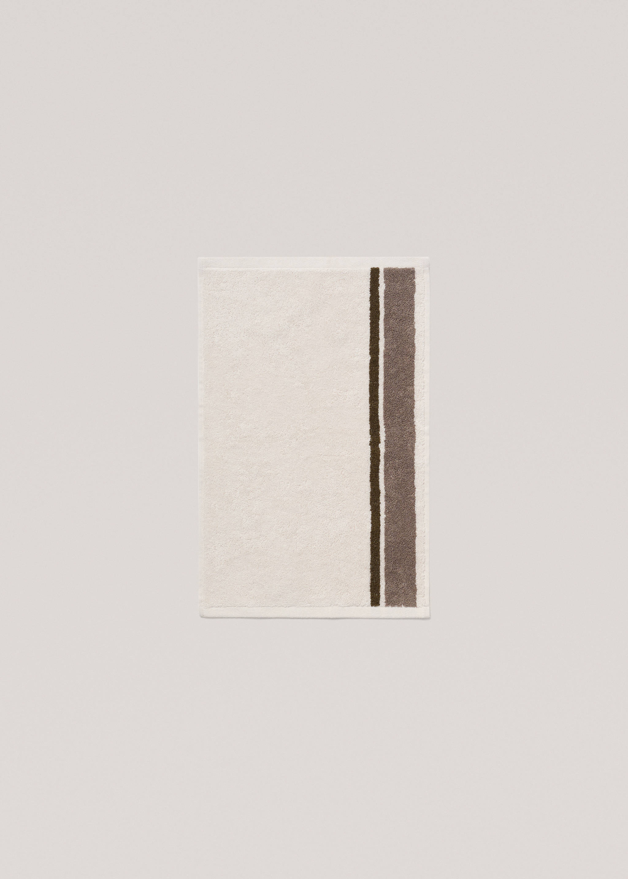 Striped 100% cotton face towel 30x50cm - Details of the article 4