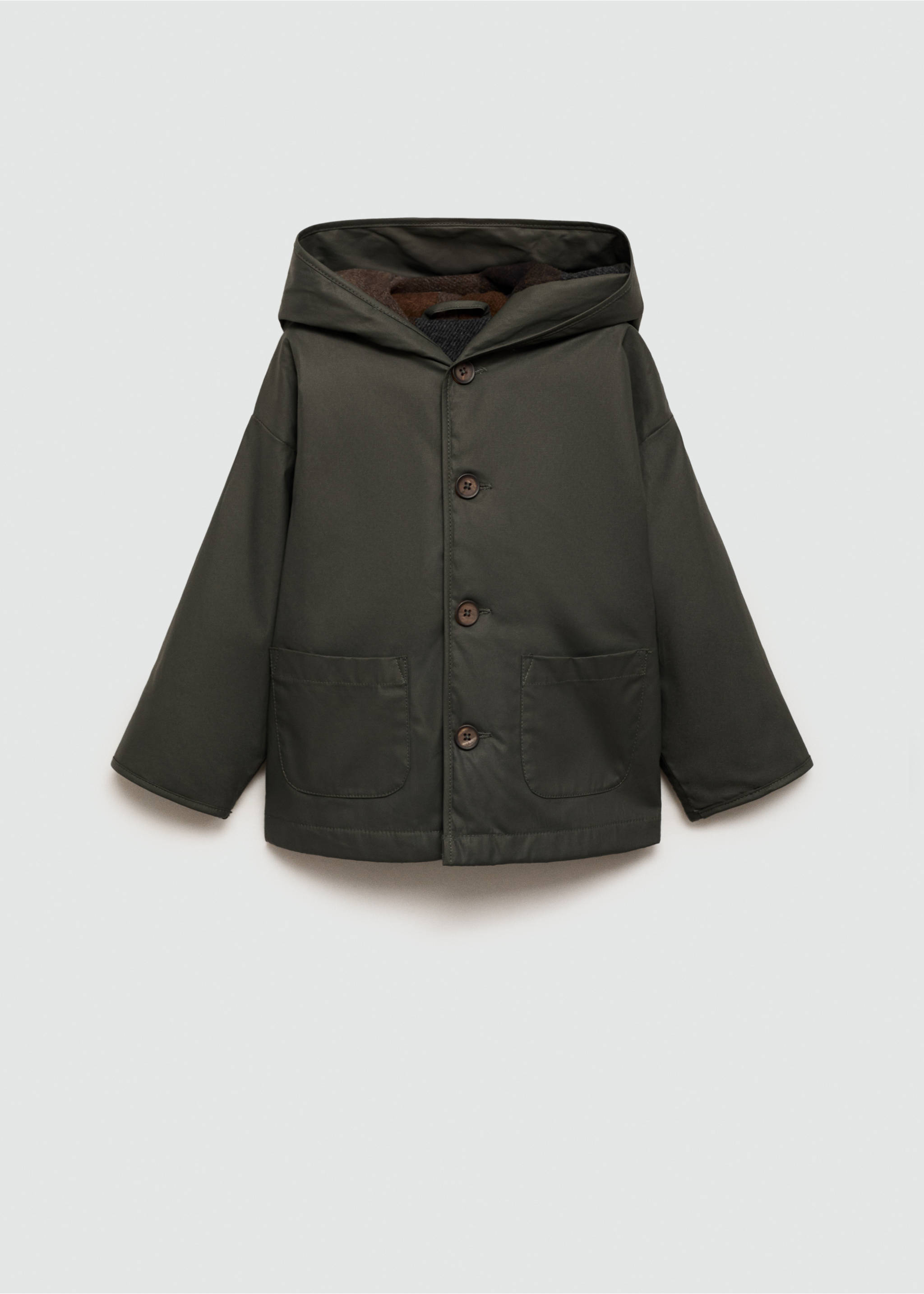 Inner jacket cotton-blend coat - Article without model, Dark Green. Ref: 77015973-00.