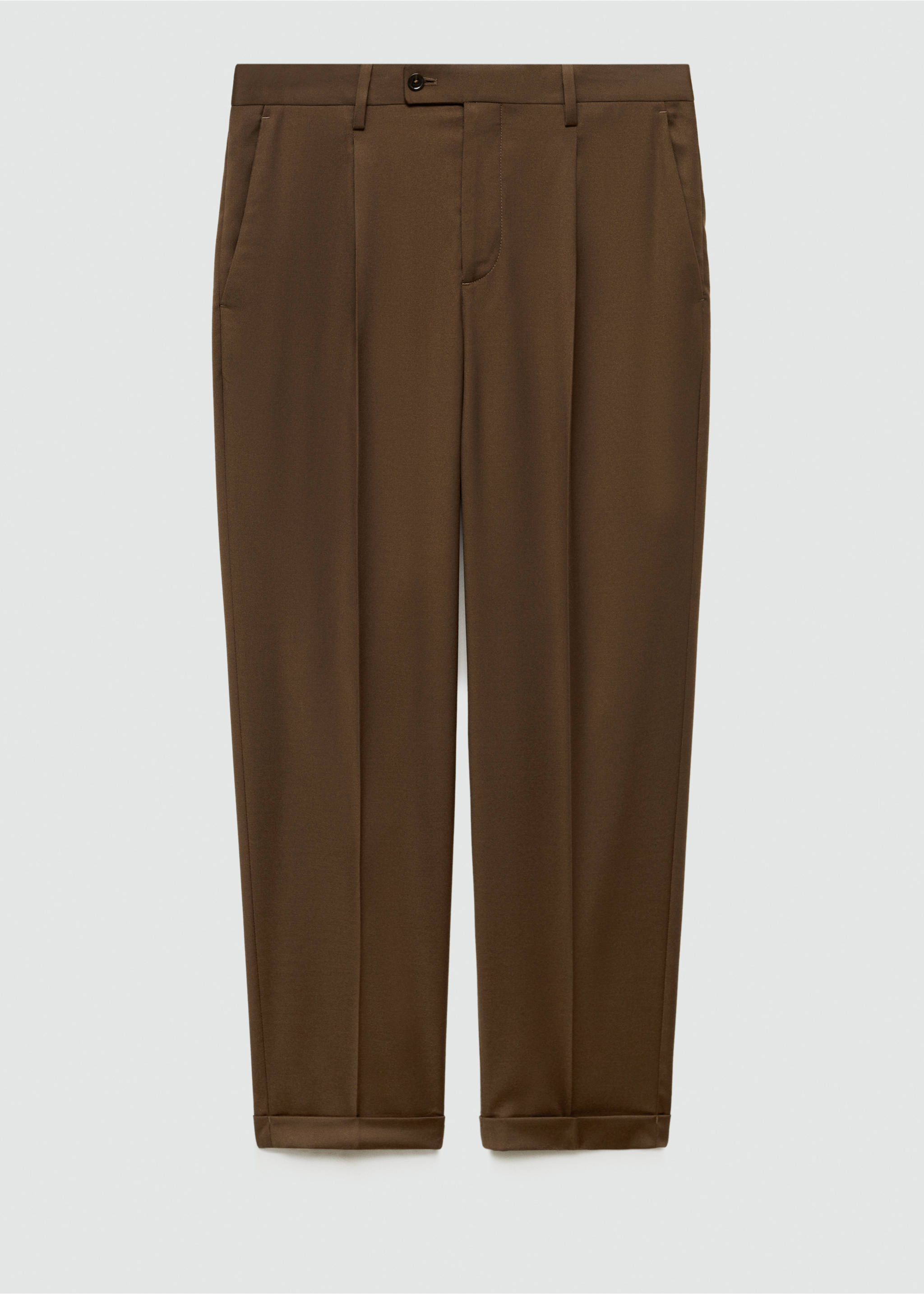 Slim Fit-Anzughose - Artikel ohne Model, Braun. Ref: 77015975-00.