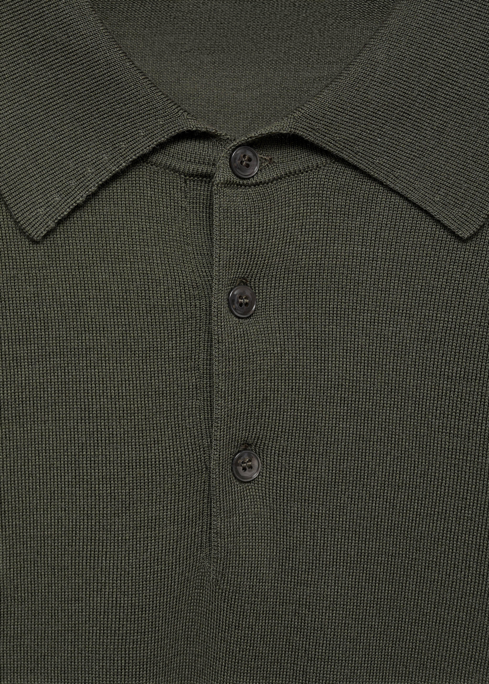 100% merino wool long-sleeved polo shirt - Details of the article 8