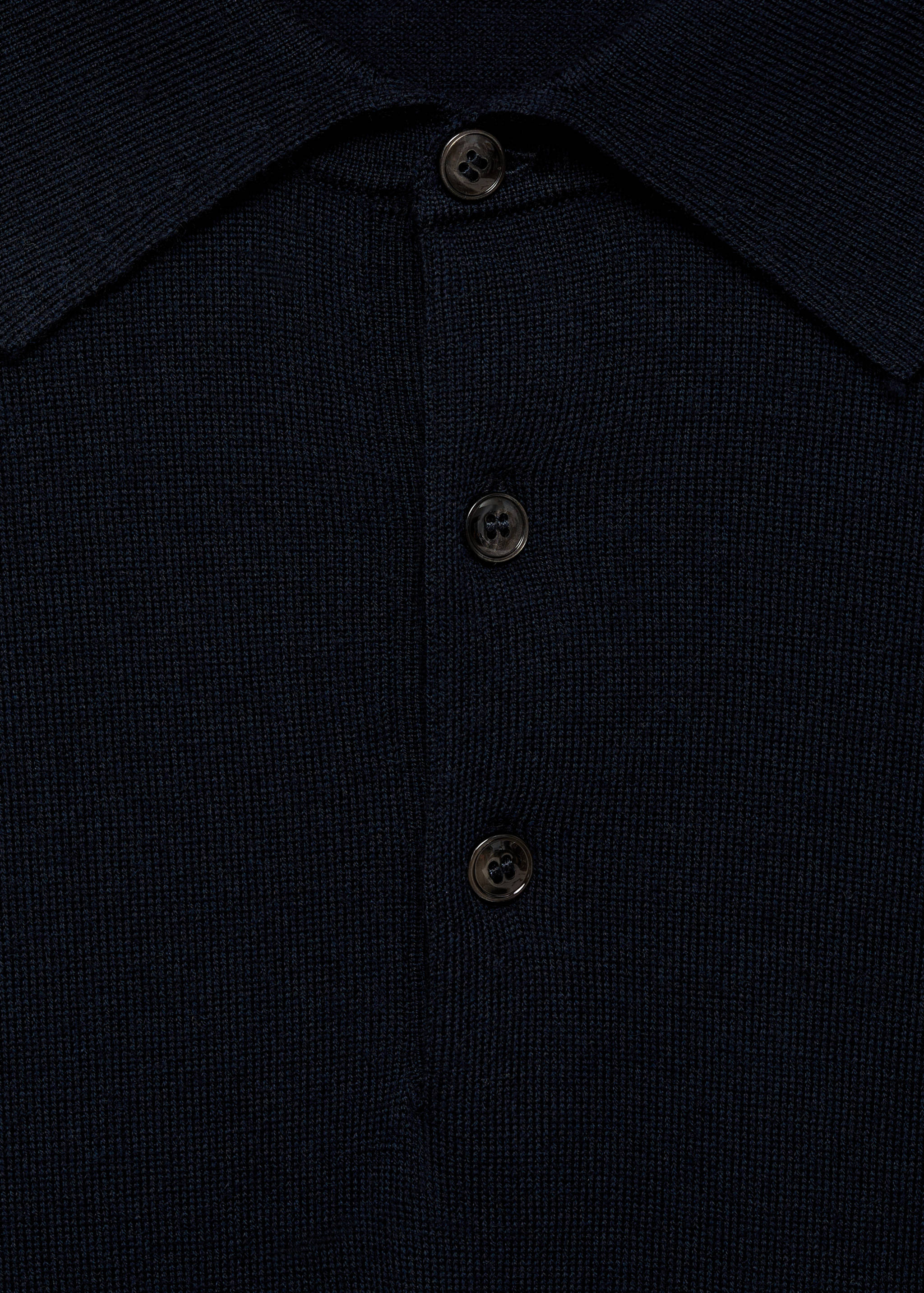 100% merino wool long-sleeved polo shirt - Details of the article 8