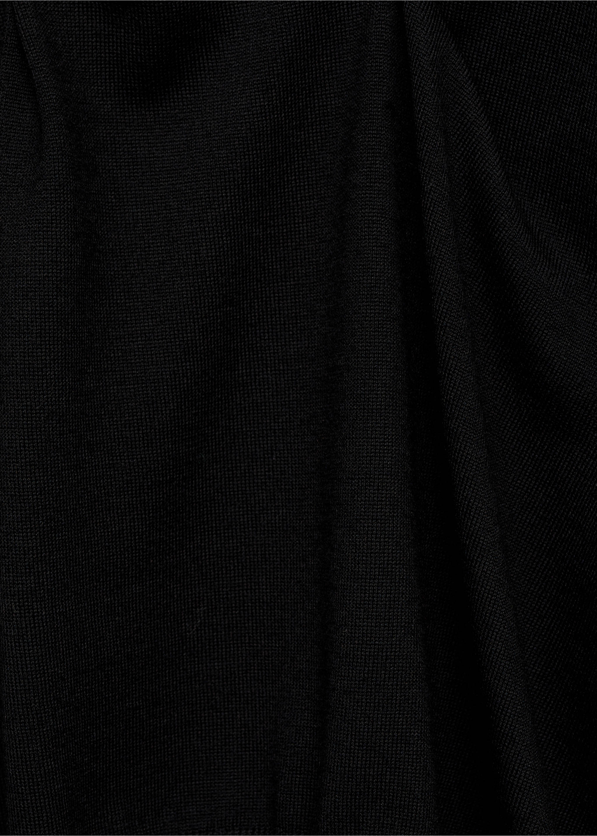 Polokošile ze 100% vlny merino s dlouhými rukávy - Detail zboží 0, Černá. Ref: 77015976-00.