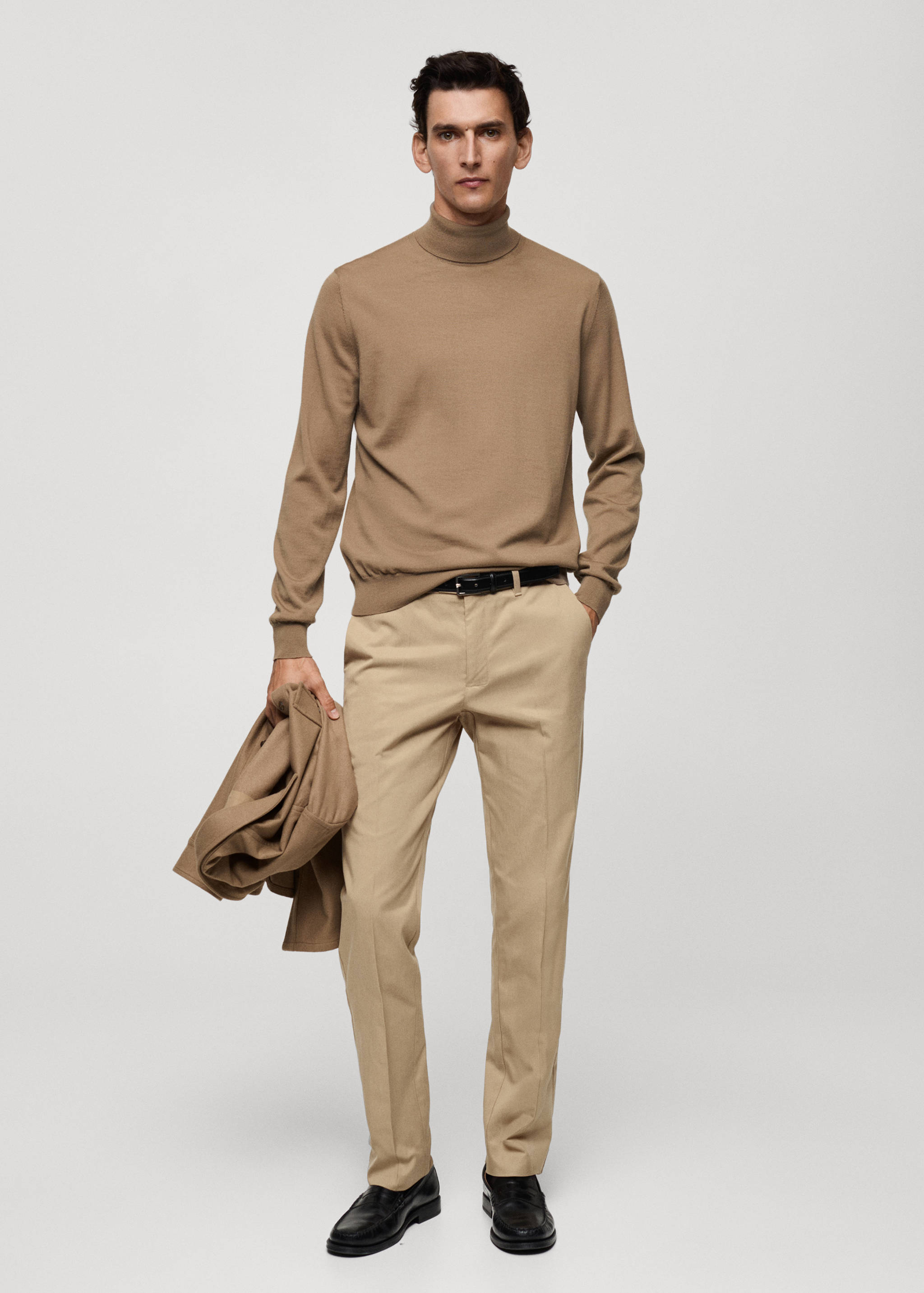 100% merino wool turtleneck sweater - General plane