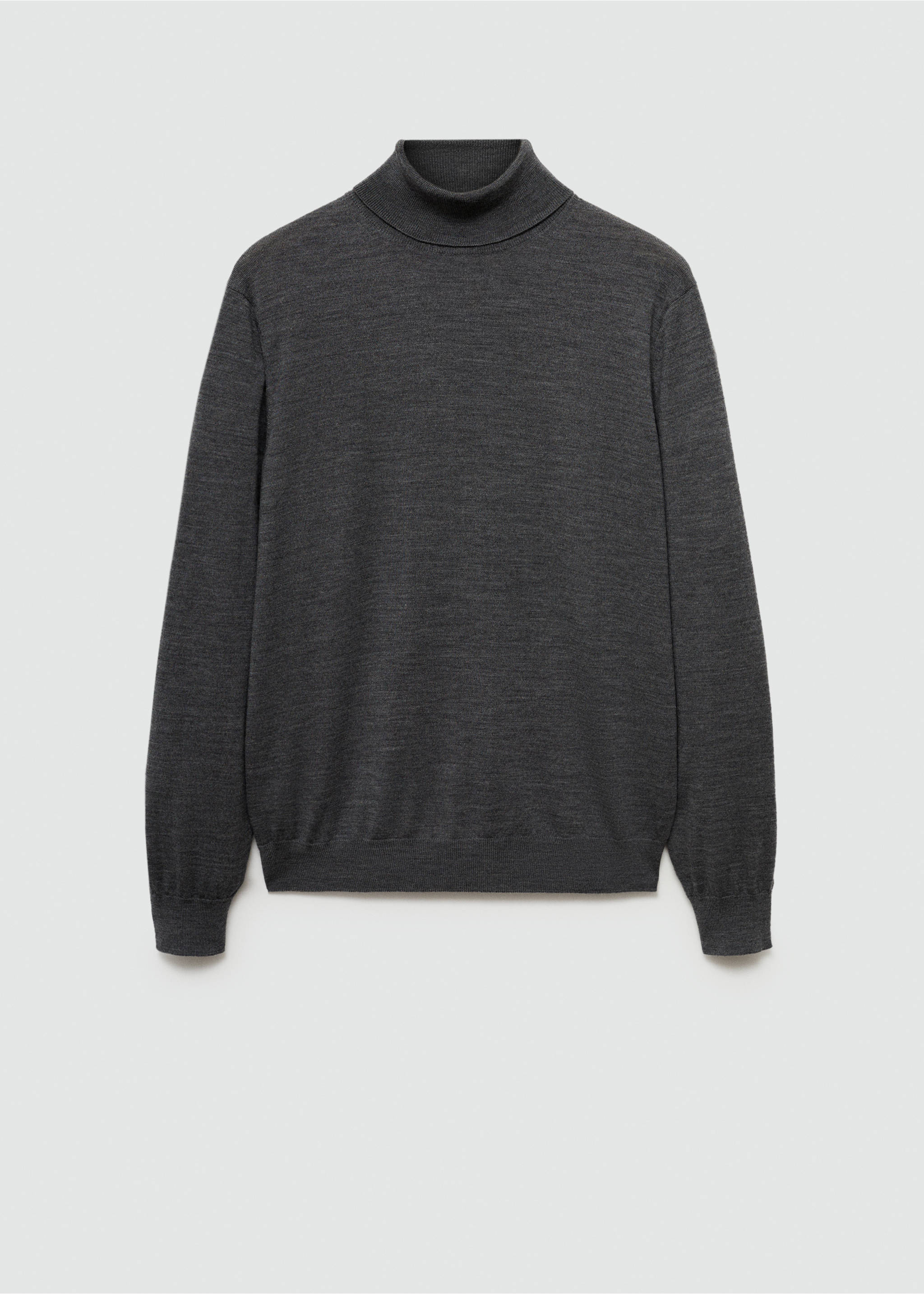 Sweter z golfem 100% wełna merynosa - Artykuł bez modela/modelki, Ciemnoszary. Ref: 77015977-00.