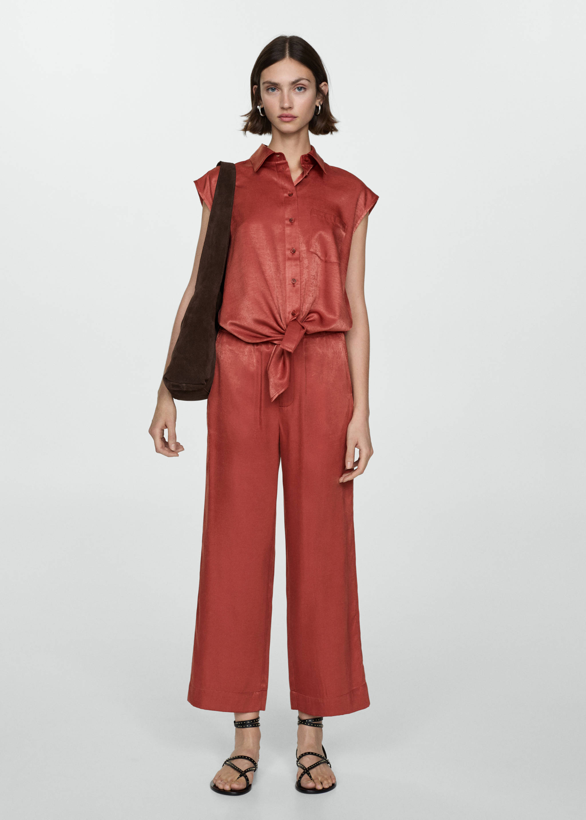 7/8-Hose aus Satin - Allgemeine Ansicht