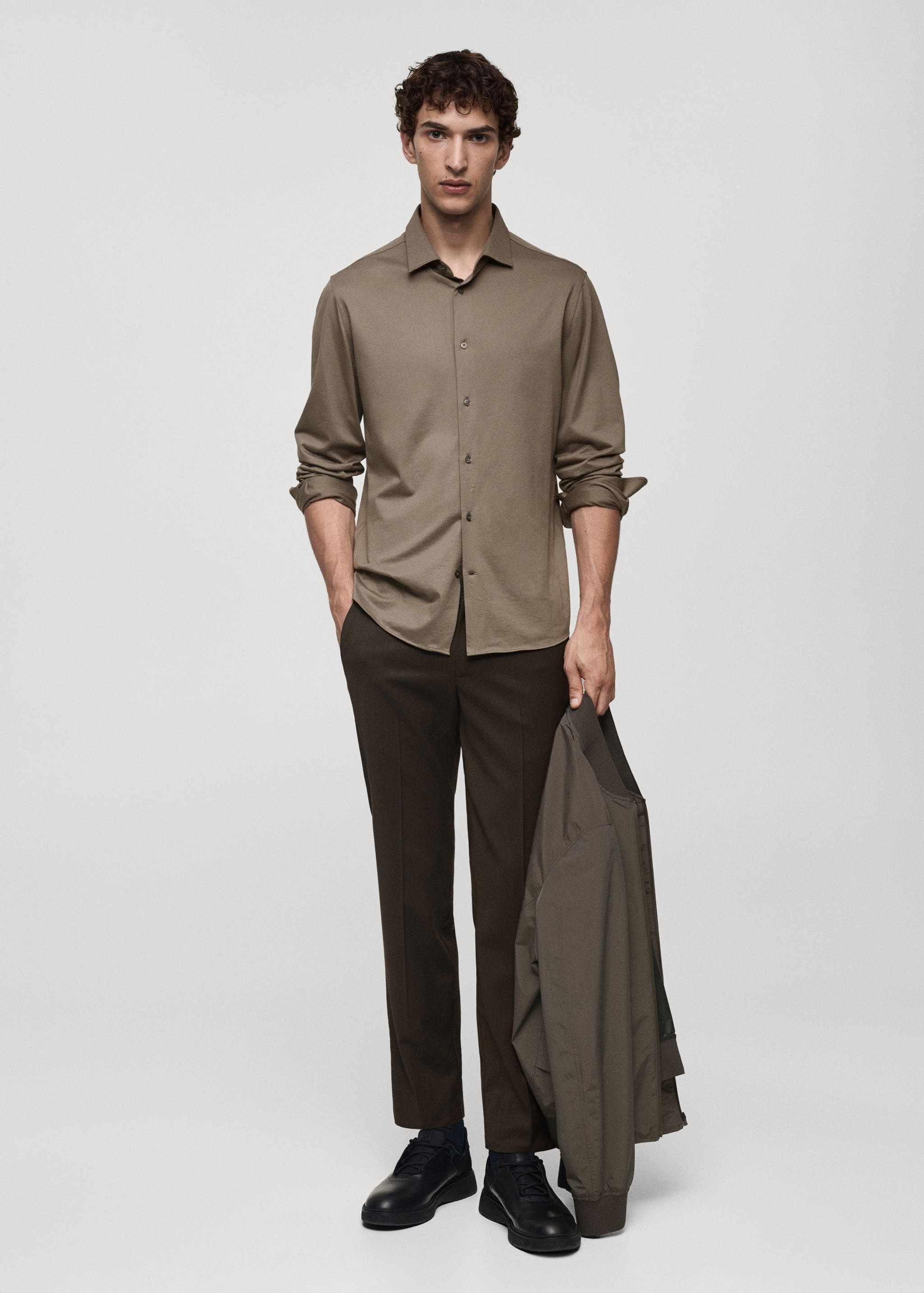 Crease-resistant regular-fit shirt - General plane