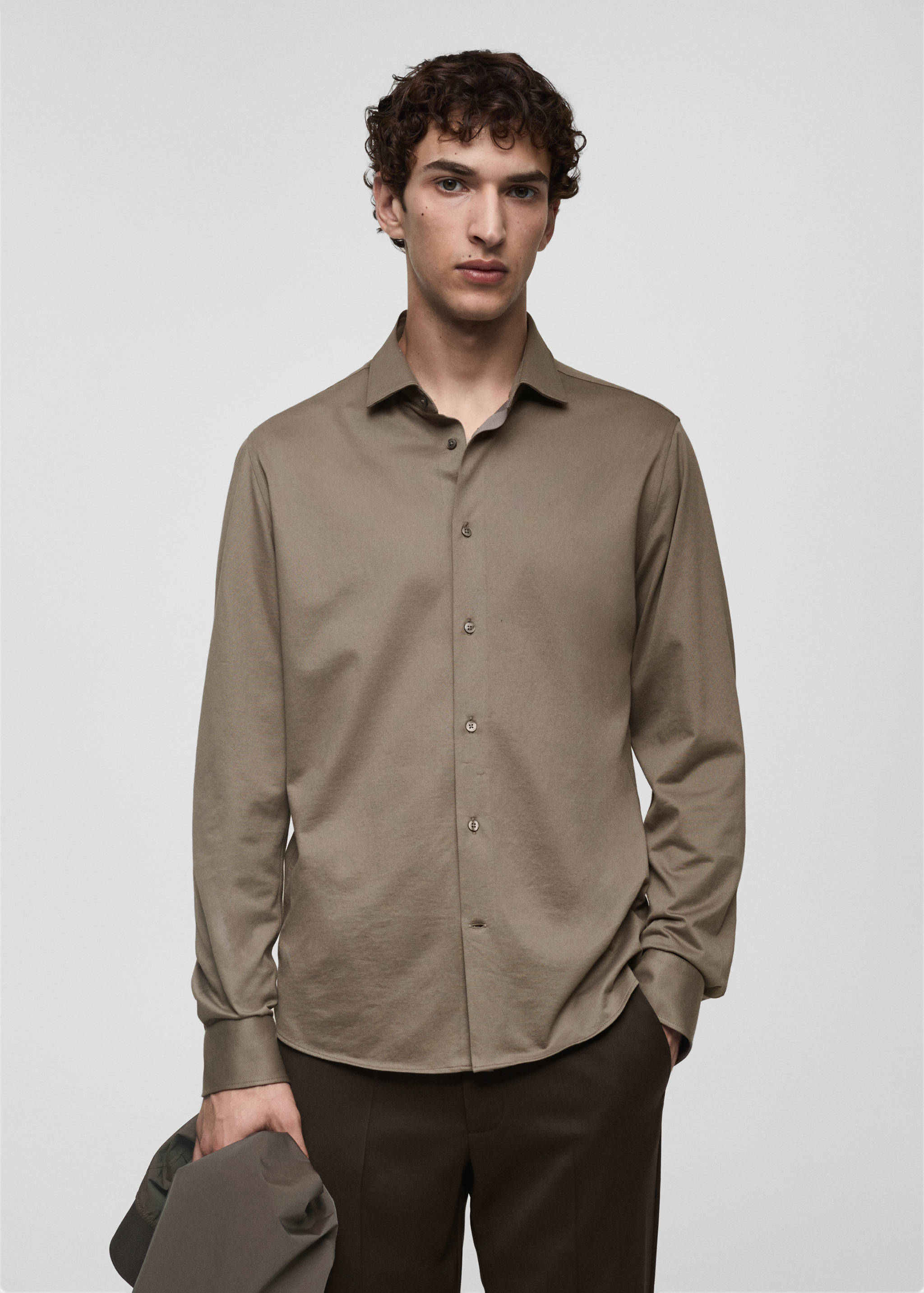 Crease-resistant regular-fit shirt - Medium plane