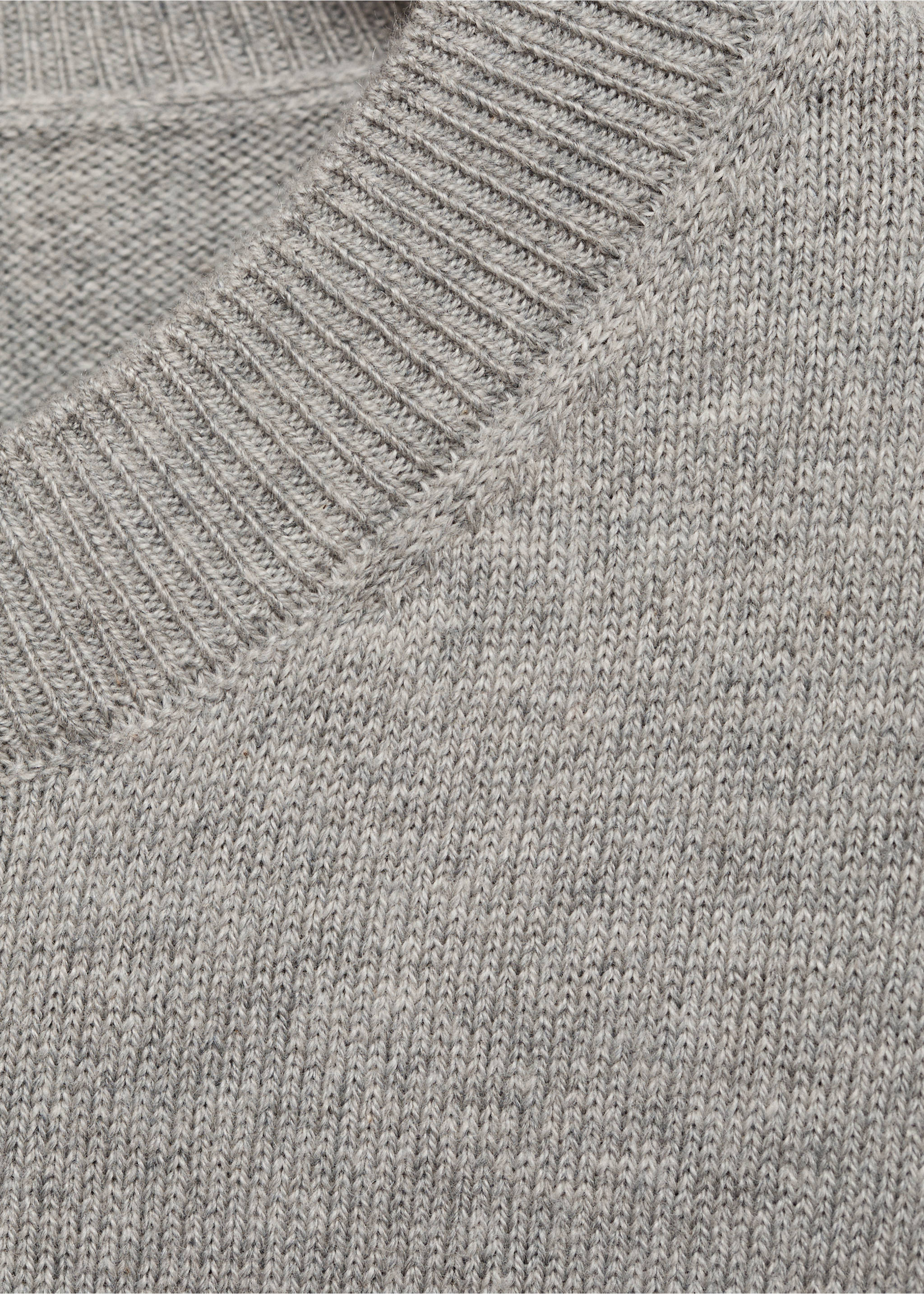 Striped rib sweater - Details of the article 8, Medium Heather Grey. Ref: 77015988-00.