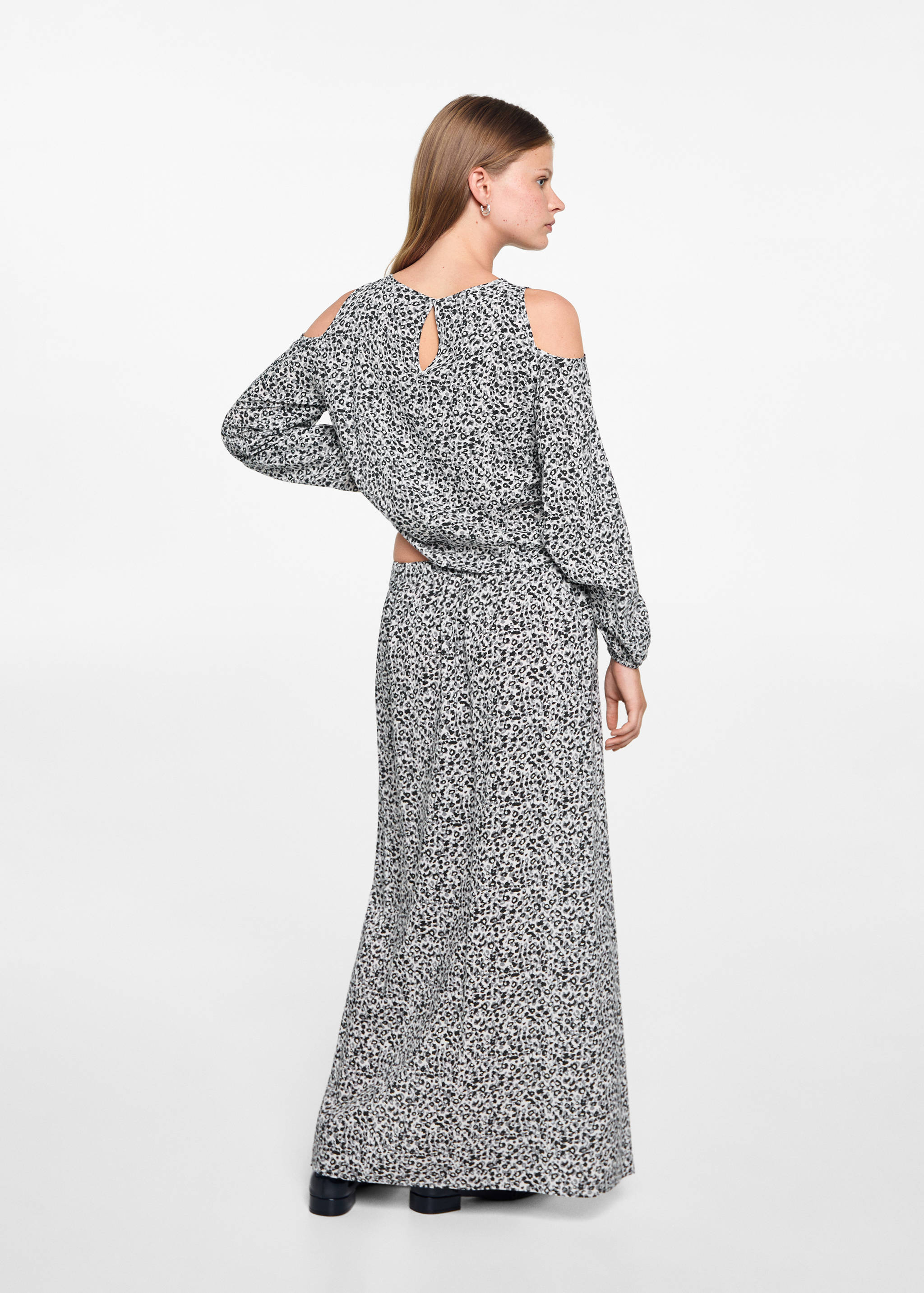 Animal-Print-Bluse - Rückseite des Artikels