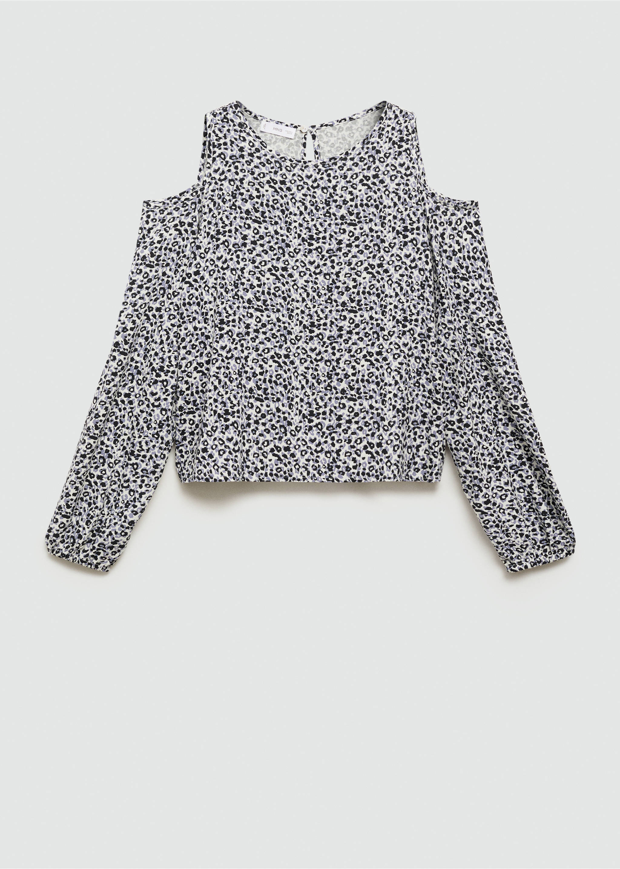 Animal-Print-Bluse - Artikel ohne Model, Dunkles Marineblau. Ref: 77015990-00.