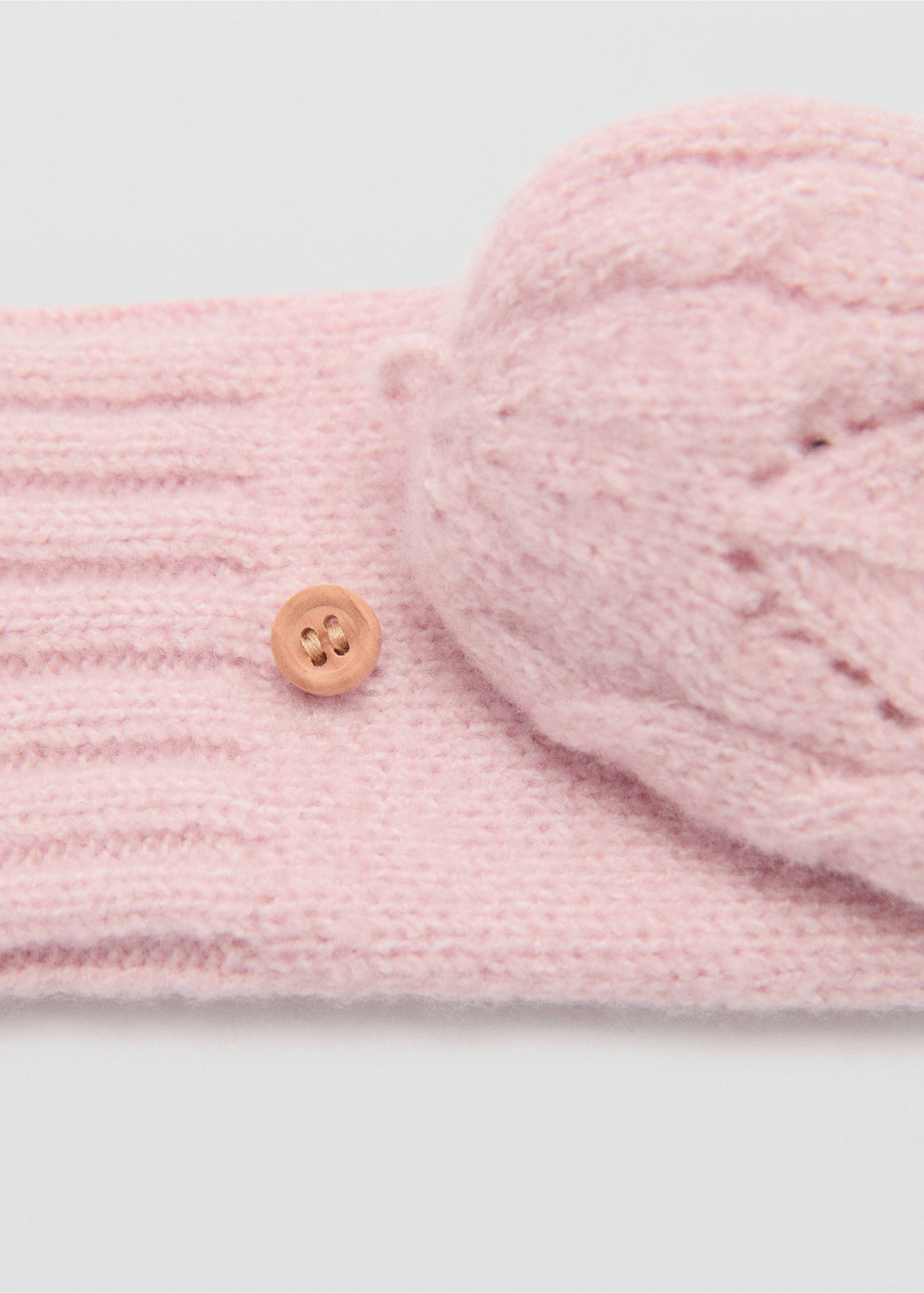 Knit gloves - Medium plane, Pale Pink. Ref: 77015992-00.