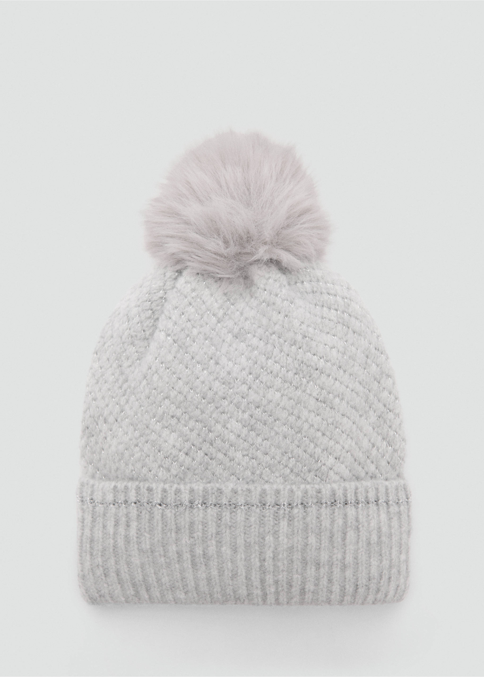 Lurex knitted hat - Article without model, Grey. Ref: 77015993-00.