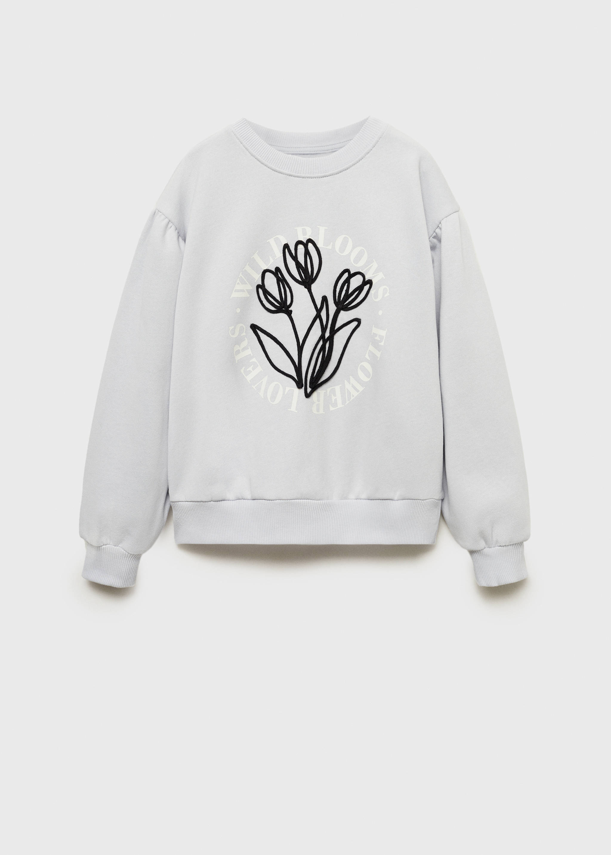 Baumwoll-Sweatshirt mit Stickdetail - Artikel ohne Model