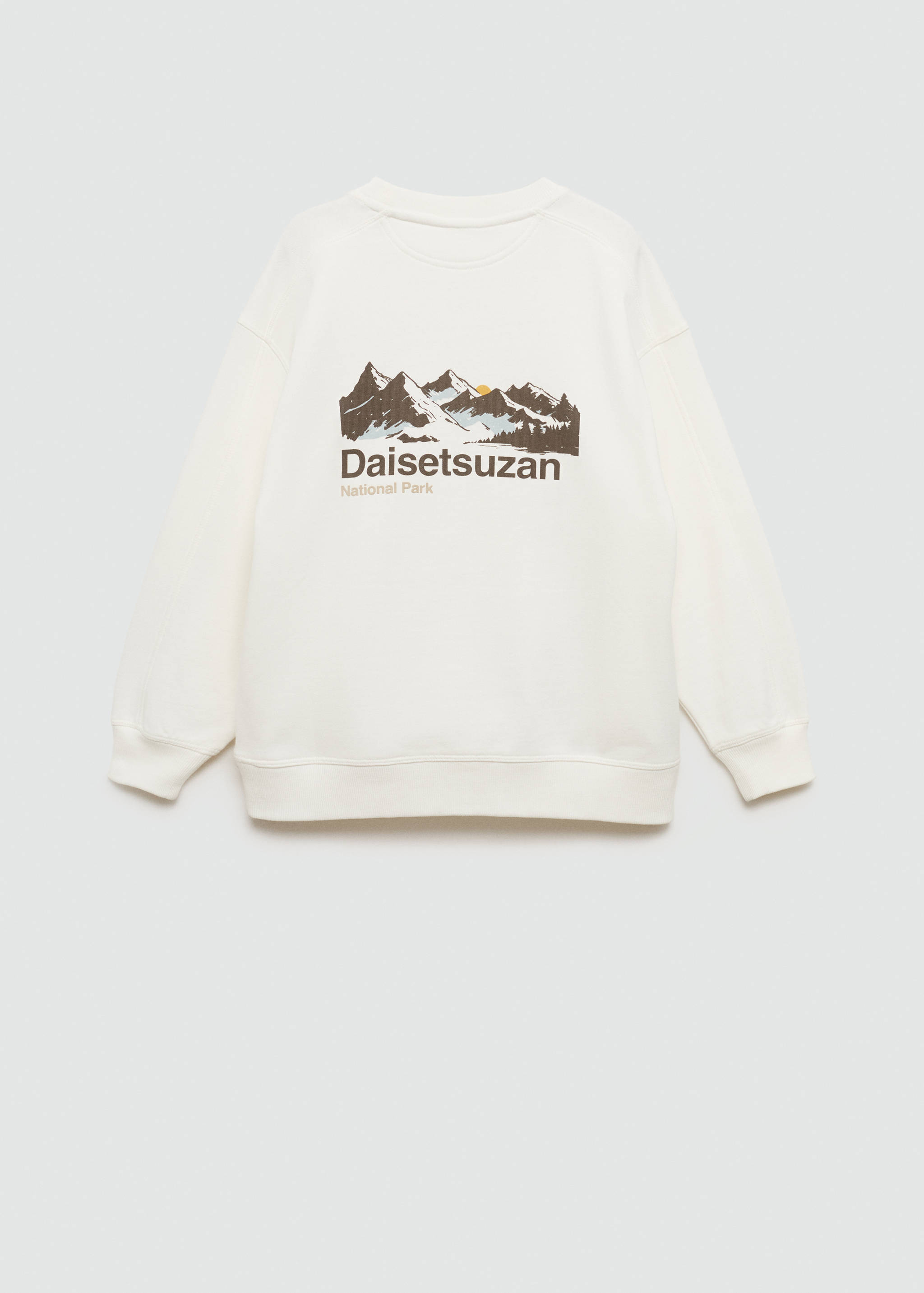 Gemustertes Baumwoll-Sweatshirt - Rückseite des Artikels