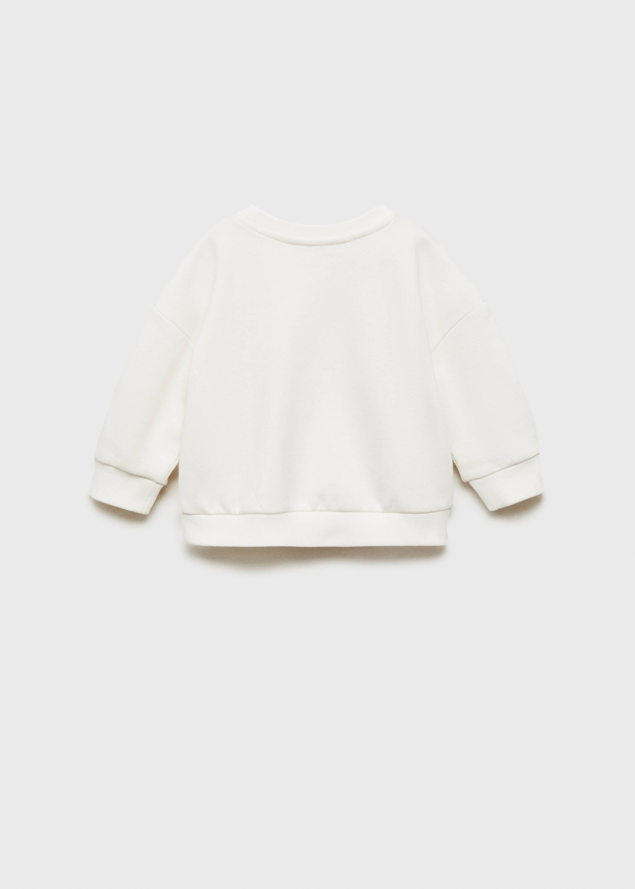 Embroidered detail cotton sweatshirt - Reverse of the article