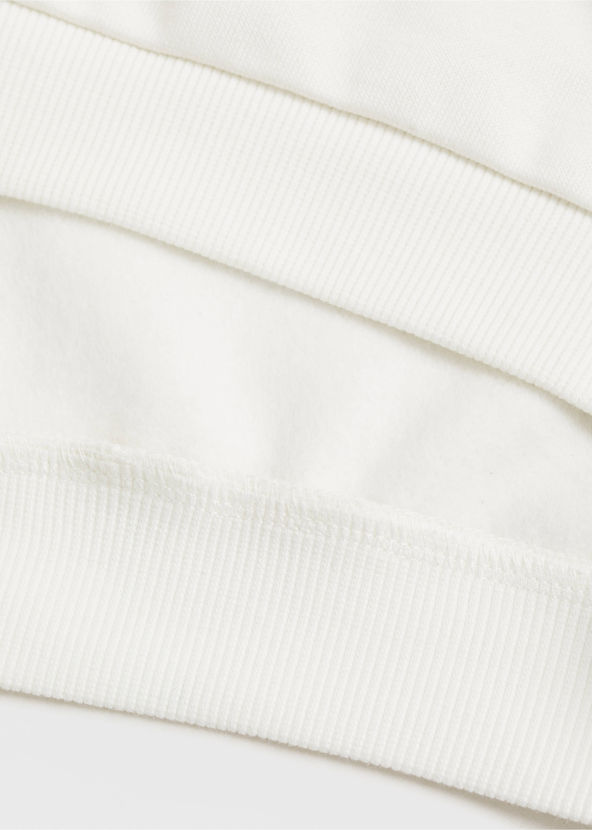 Embroidered detail cotton sweatshirt - Details of the article 0, Off White. Ref: 77016349-00.