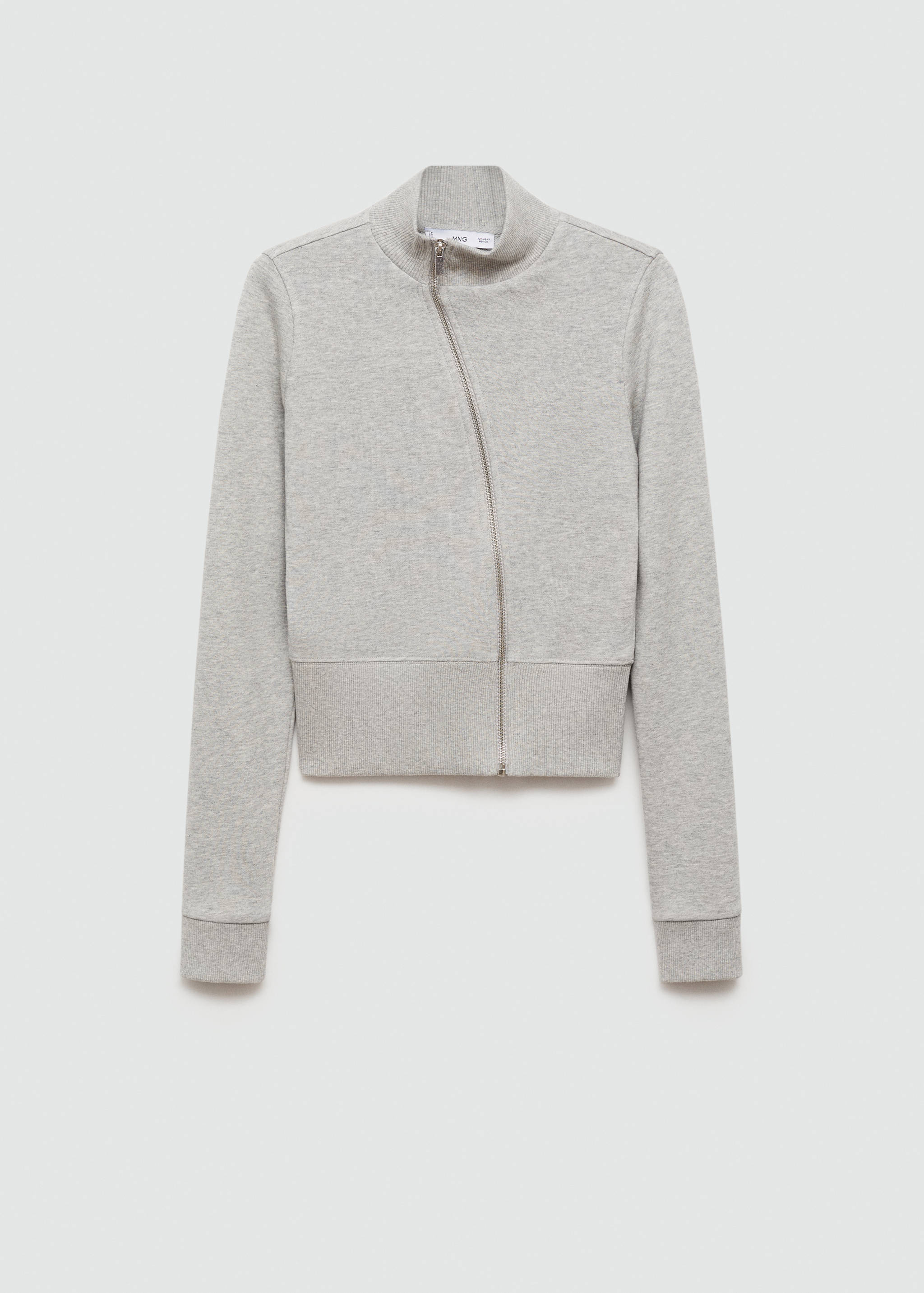Sudadera cremallera asimétrica - Artículo sin modelo